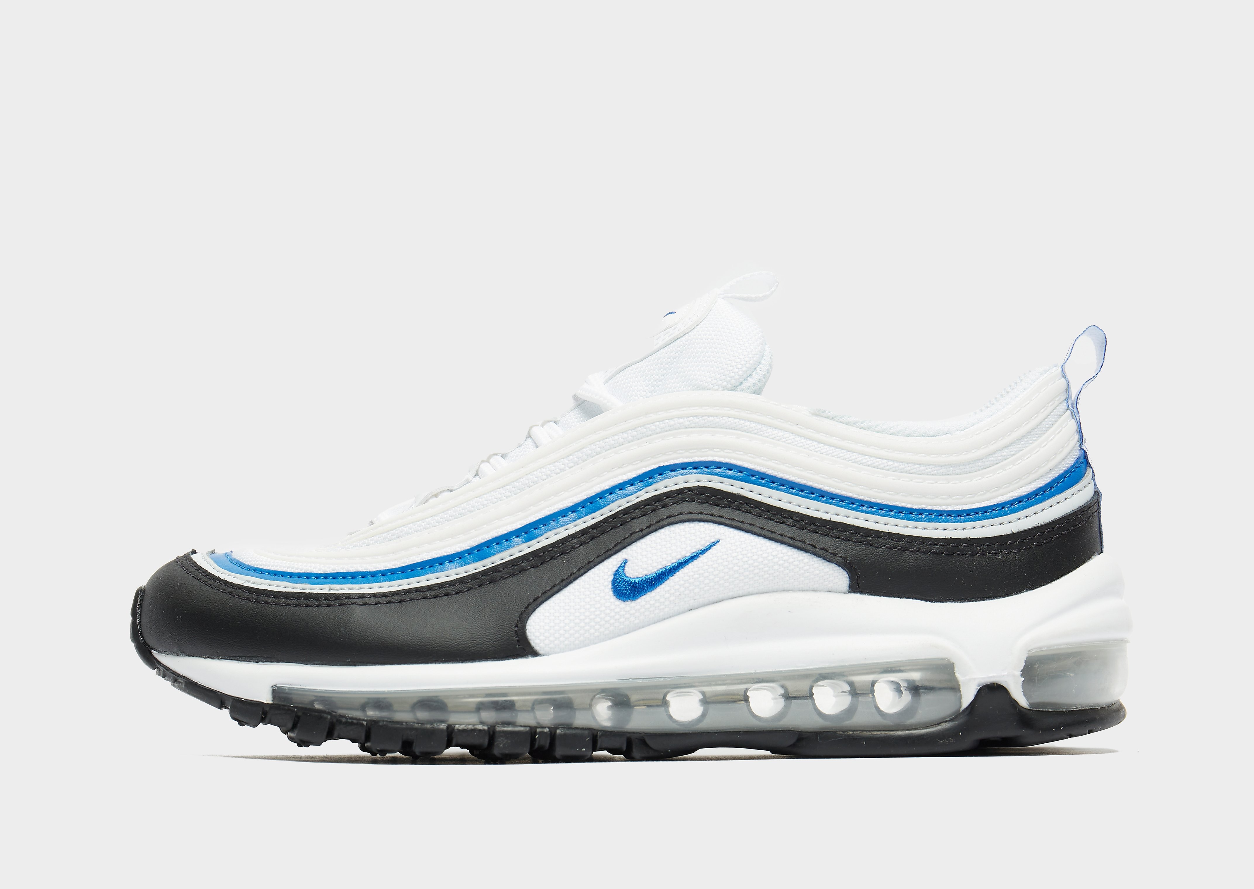 

Nike Air Max 97 Junior - White/Black/Pure Platinum/Signal Blue/Blue - Kids, White/Black/Pure Platinum/Signal Blue/Blue