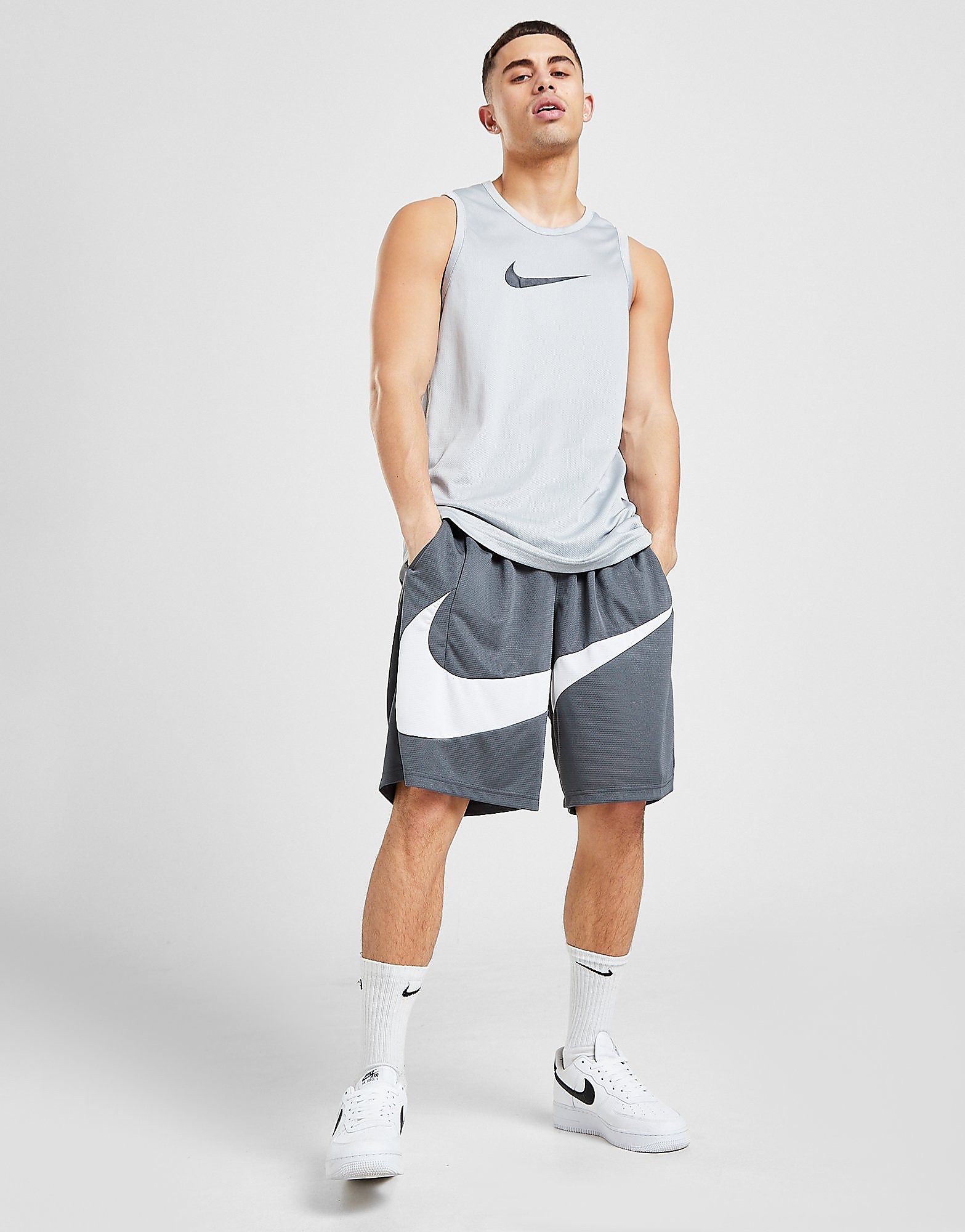 

Nike Hybrid Basketball Shorts - Grey - Mens, Grey