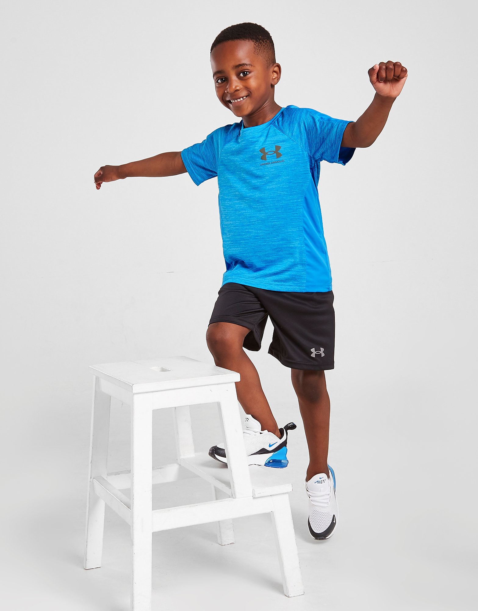 

Under Armour Twist T-Shirt/Shorts Set Children - Only at JD - Blue - Kids, Blue