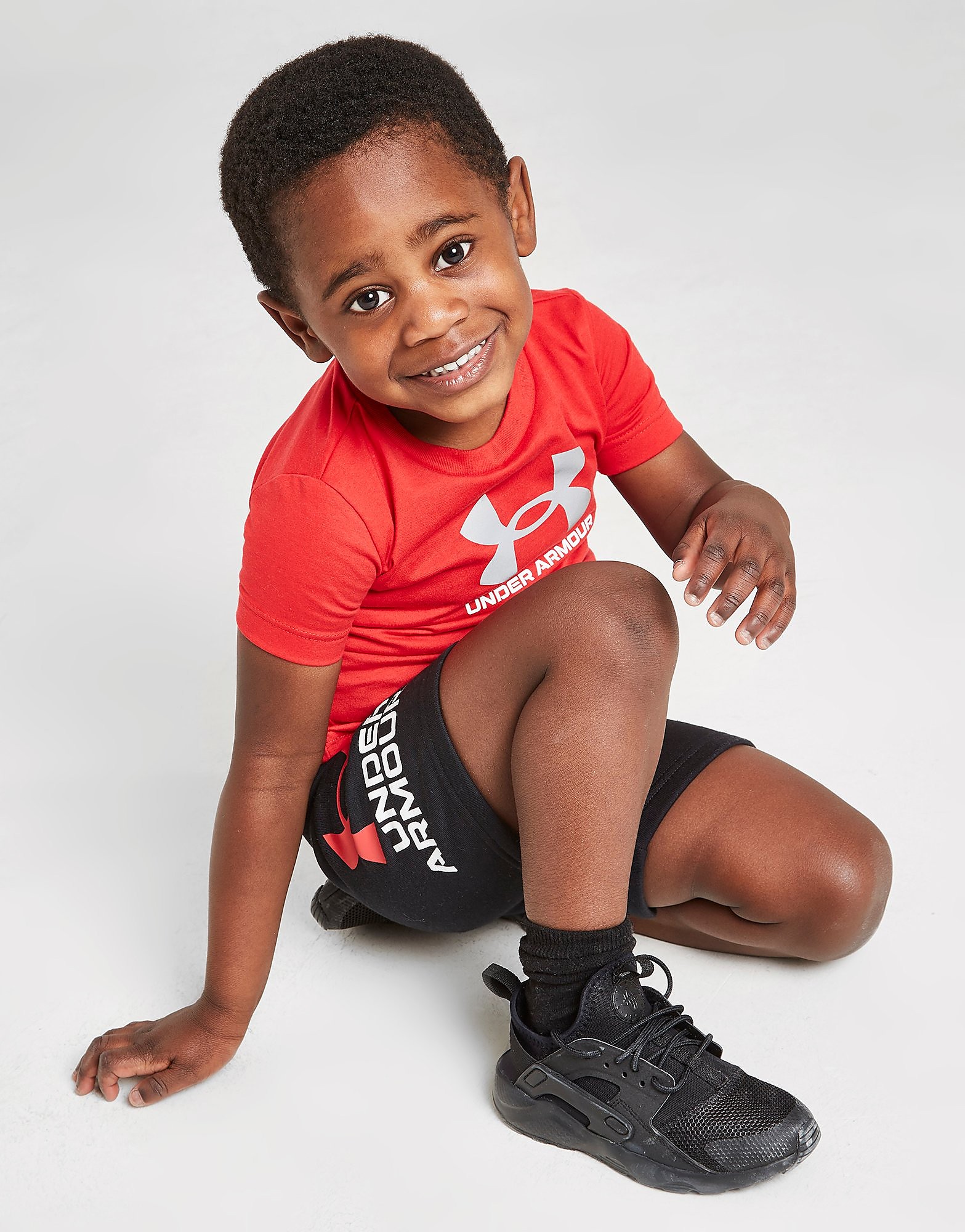 

Under Armour Wordmark T-Shirt/Shorts Set Infant - Only at JD - Red/Black - Kids, Red/Black