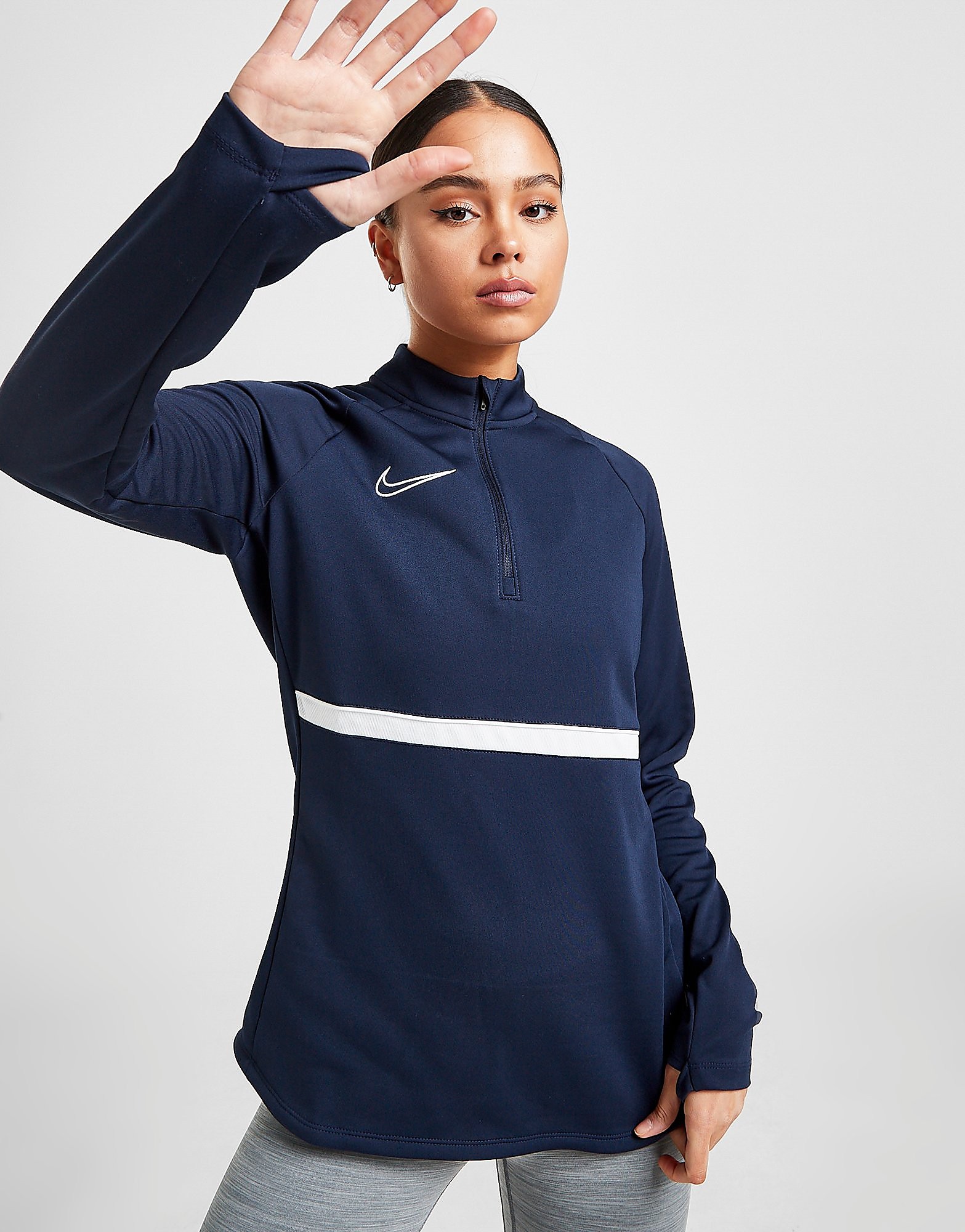 

Nike Academy 1/4 Zip Top - Obsidian/White/White/White - Womens, Obsidian/White/White/White