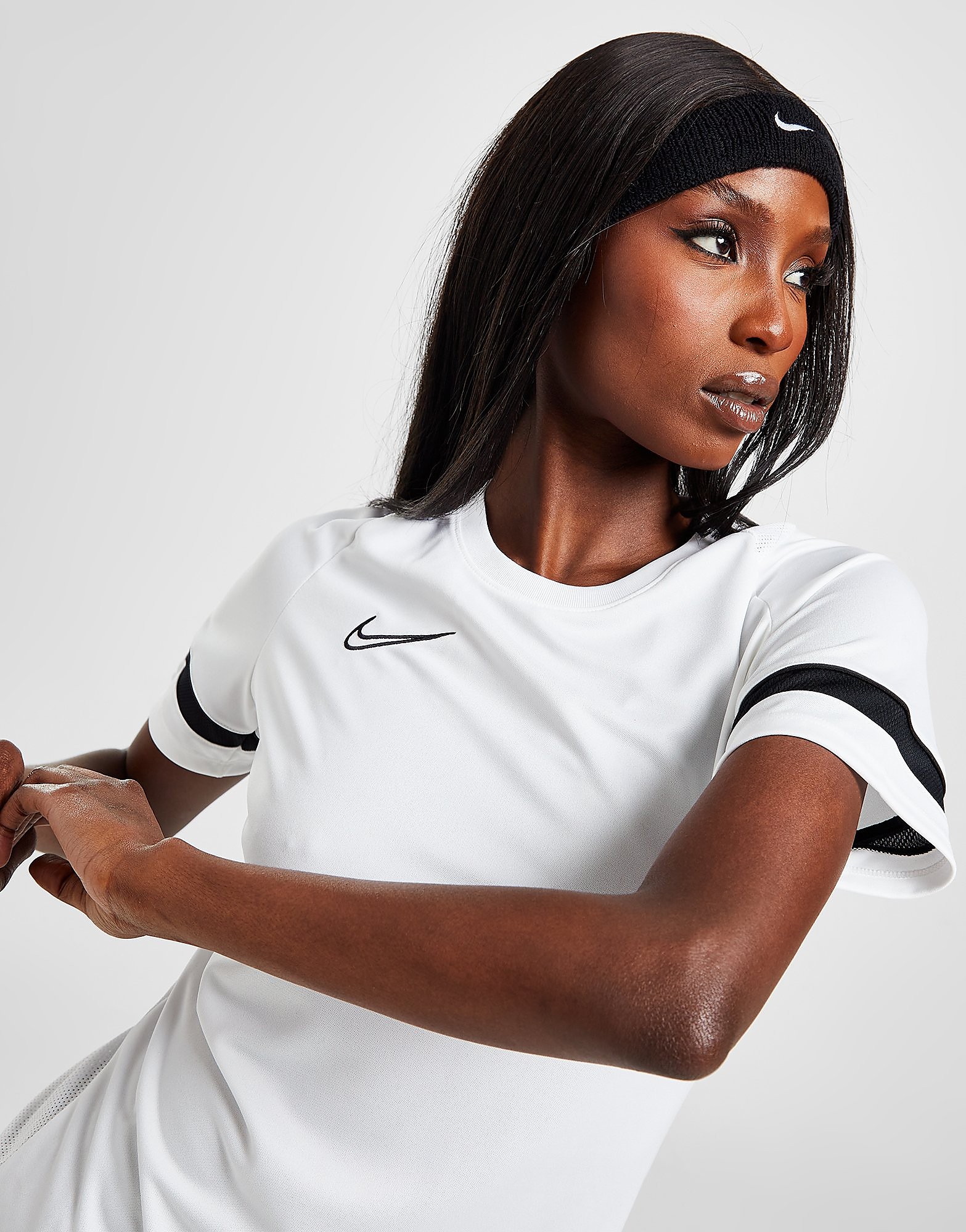 

Nike Academy Short Sleeve T-Shirt - White/Black/Black/Black - Womens, White/Black/Black/Black