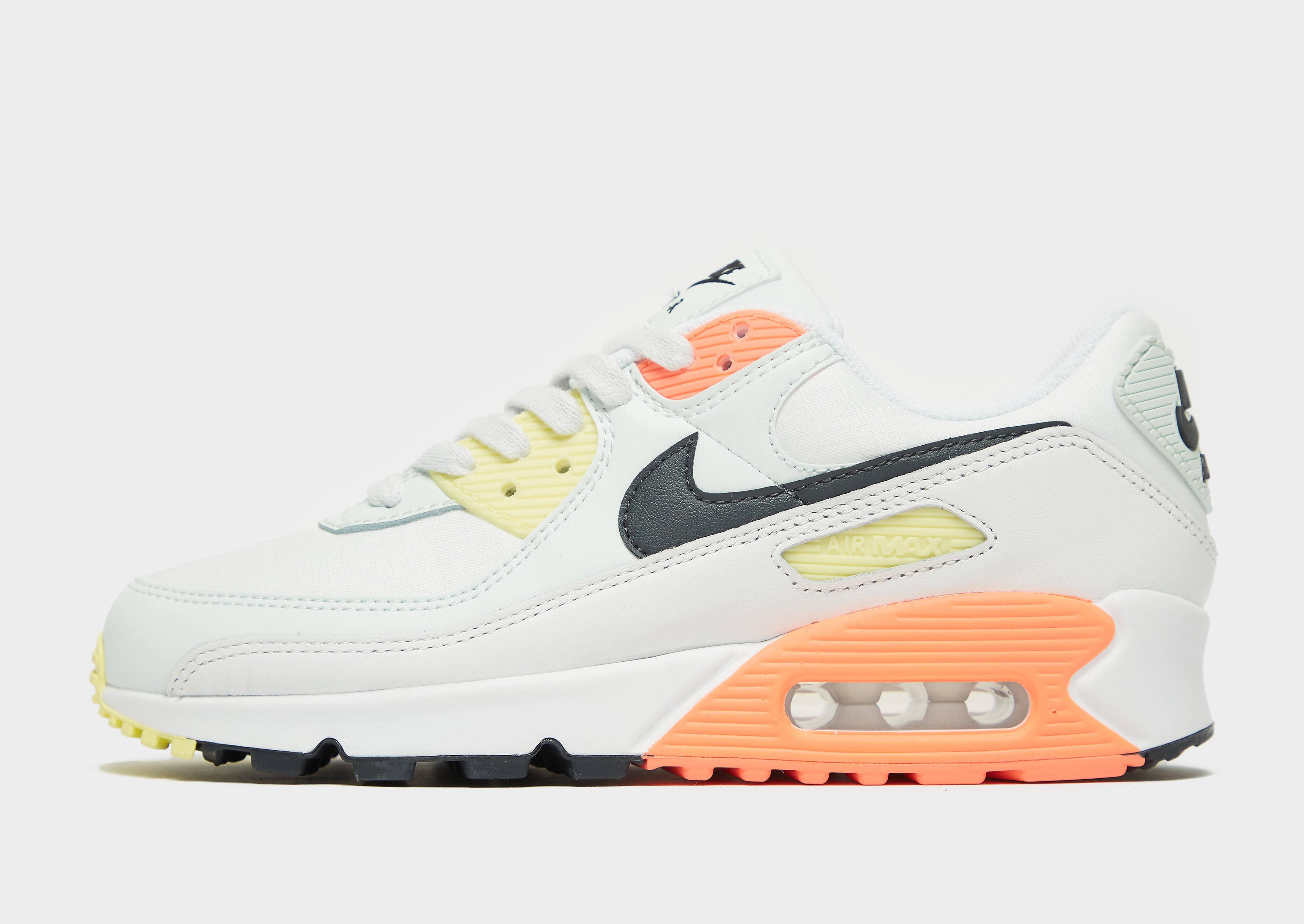 

Nike Air Max 90 Women's - Summit White/Barely Green/Bright Mango/Dark Smoke Grey, Summit White/Barely Green/Bright Mango/Dark Smoke Grey