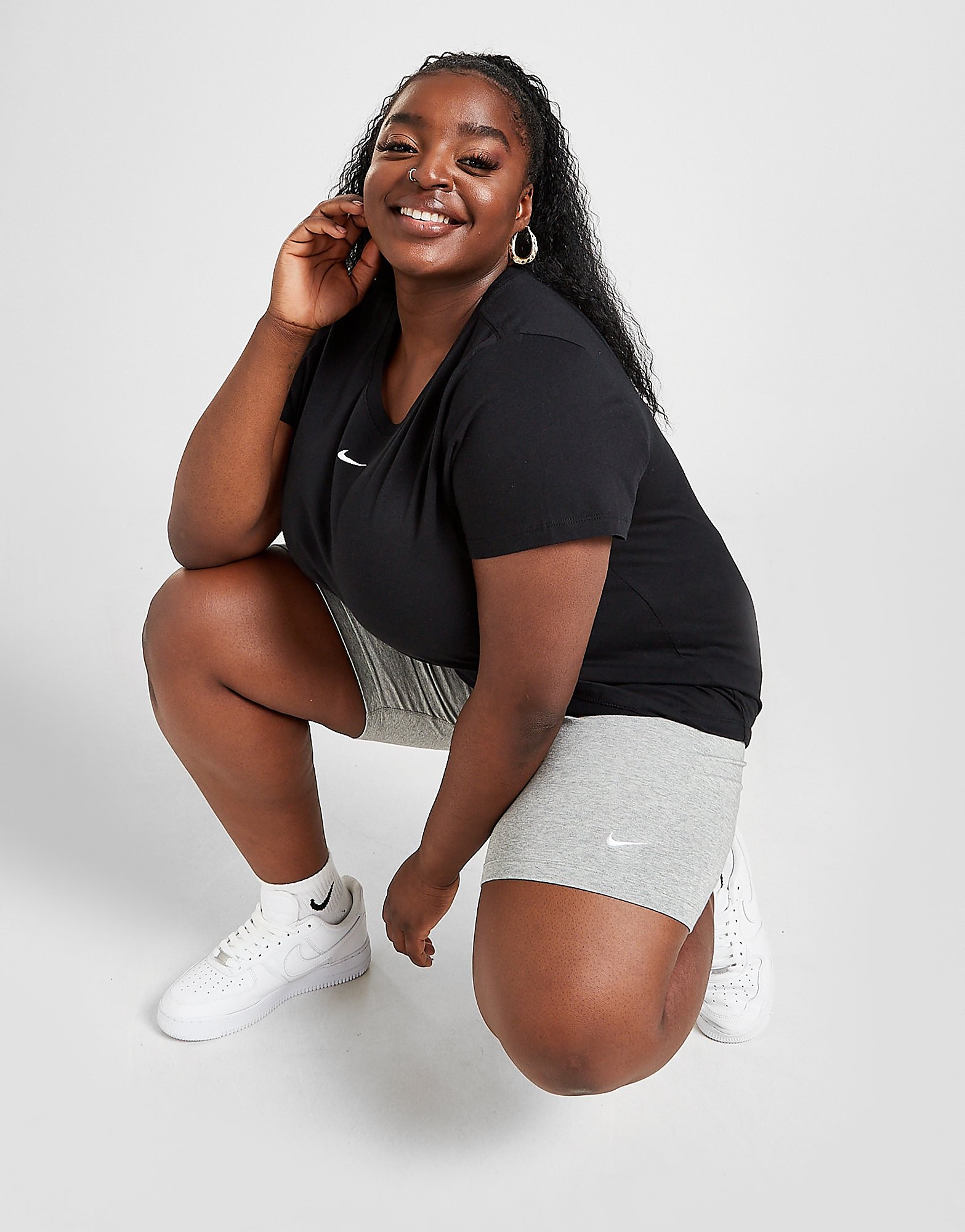 

Nike Core Plus Size Cycle Shorts - Dark Grey/White - Womens, Dark Grey/White