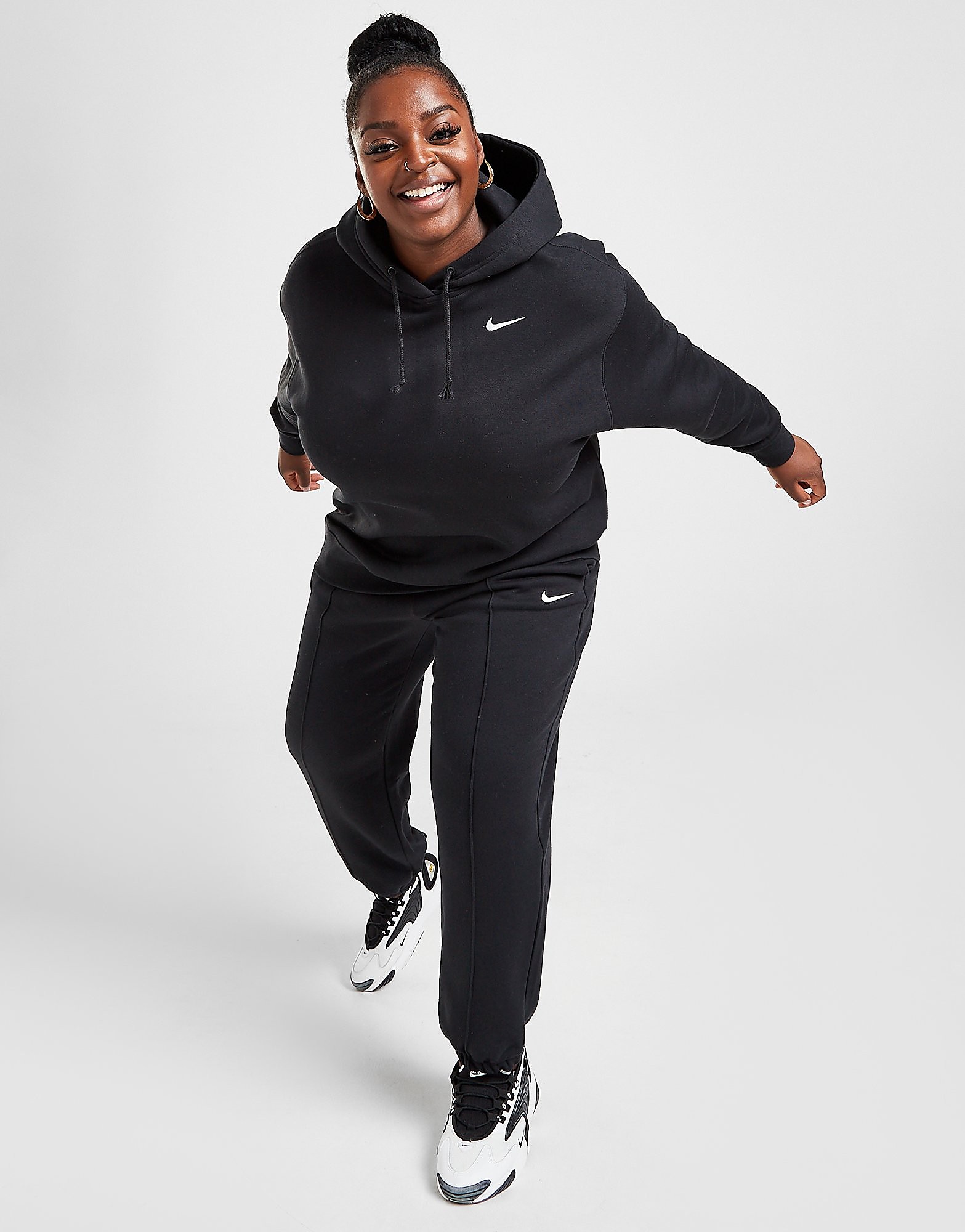 Nike pluskokoiset trend-collegehousut naiset - womens, musta, nike