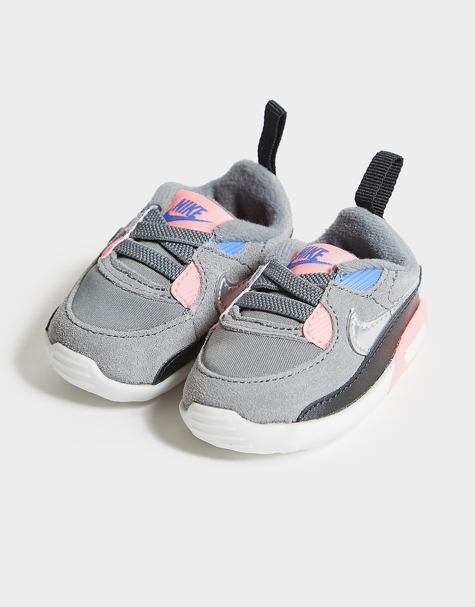 

Nike Air Max 90 Crib Infant - Smoke Grey/Sunset Pulse/Sapphire/Metallic Silver - Kids, Smoke Grey/Sunset Pulse/Sapphire/Metallic Silver