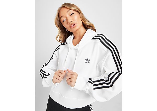 adidas Originals Sweat-shirt à capuche Adicolor Classics Crop - White, White