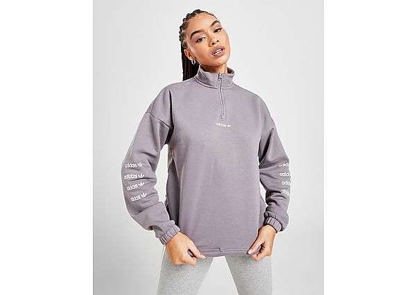 adidas Originals Sweatshirt Repeat Linear 1/4 Zippé Femme