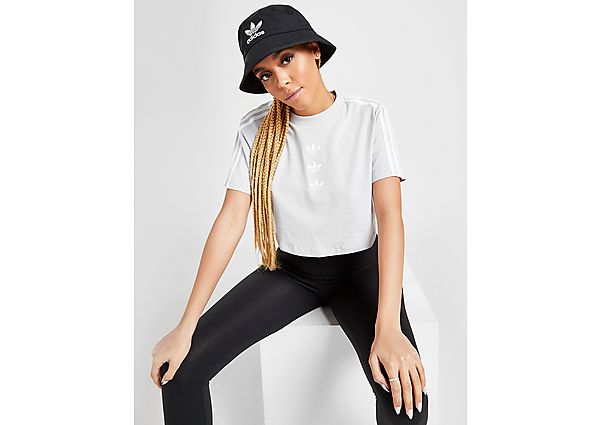 adidas Originals T-Shirt Crop 3-Stripes Repeat Trefoil Femme