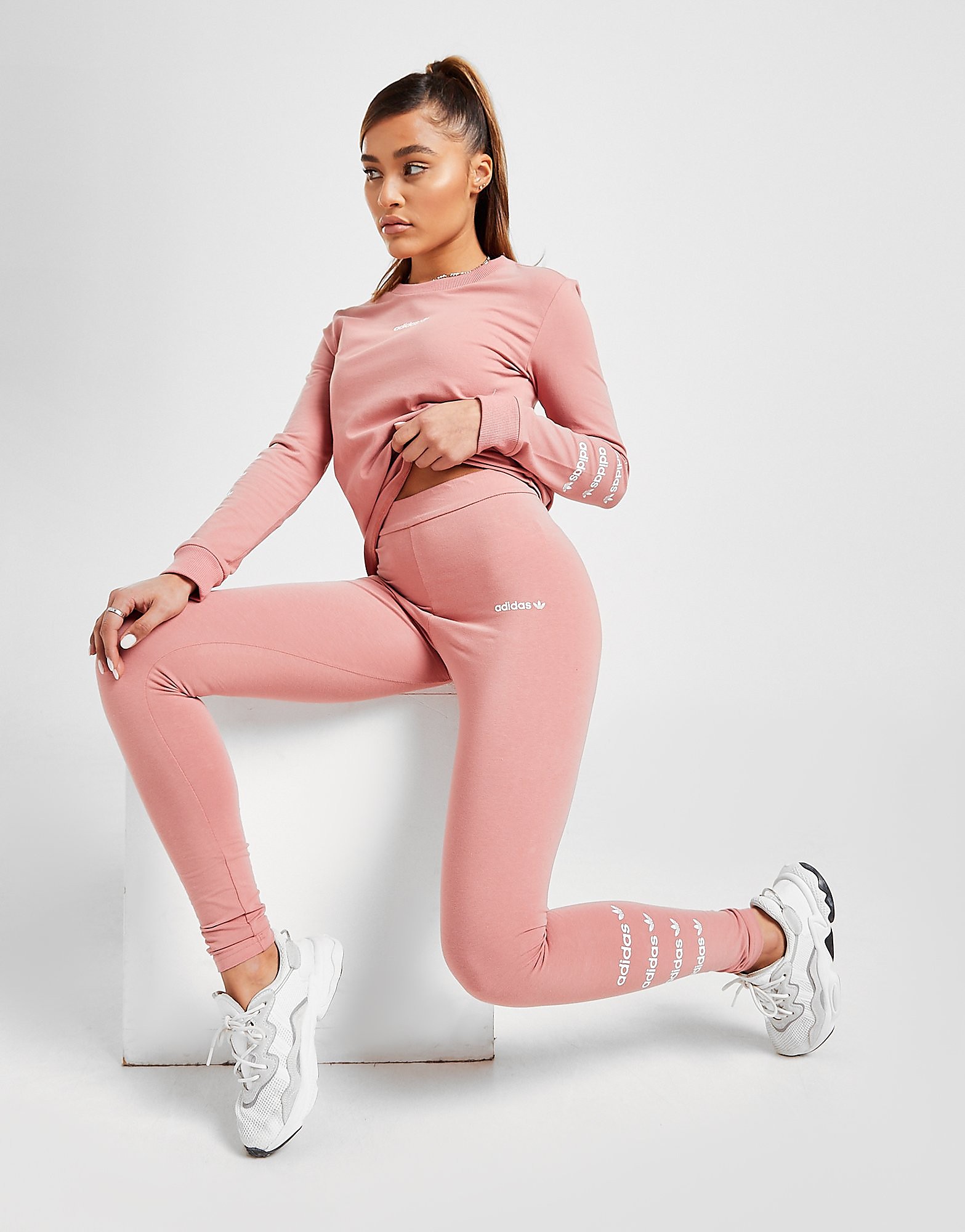 

adidas Originals Repeat Linear Leggings - Only at JD - PINK - Womens, PINK