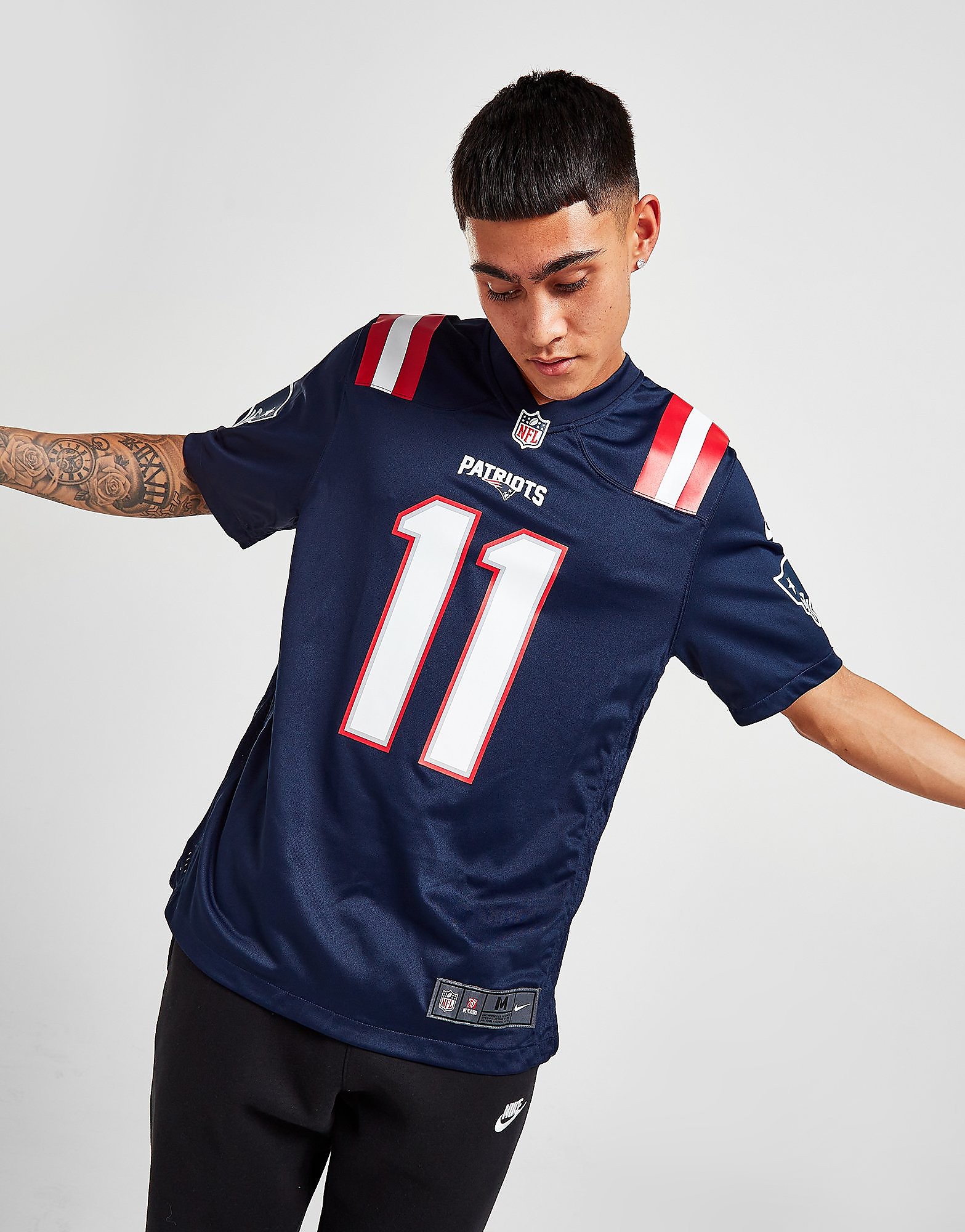 

Nike NFL New England Patriots Edelman #11 Jersey - Blue - Mens, Blue