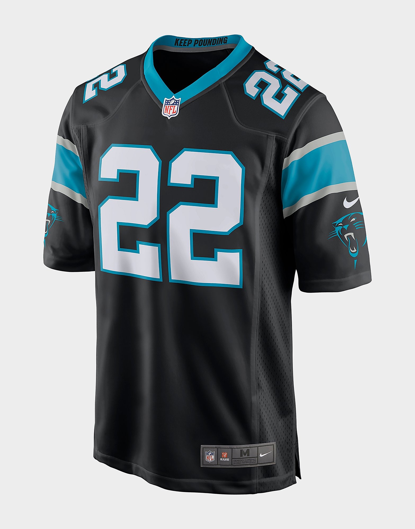

Nike NFL Carolina Panthers McCaffrey #22 Game Jersey PR - Black/Blue - Mens, Black/Blue
