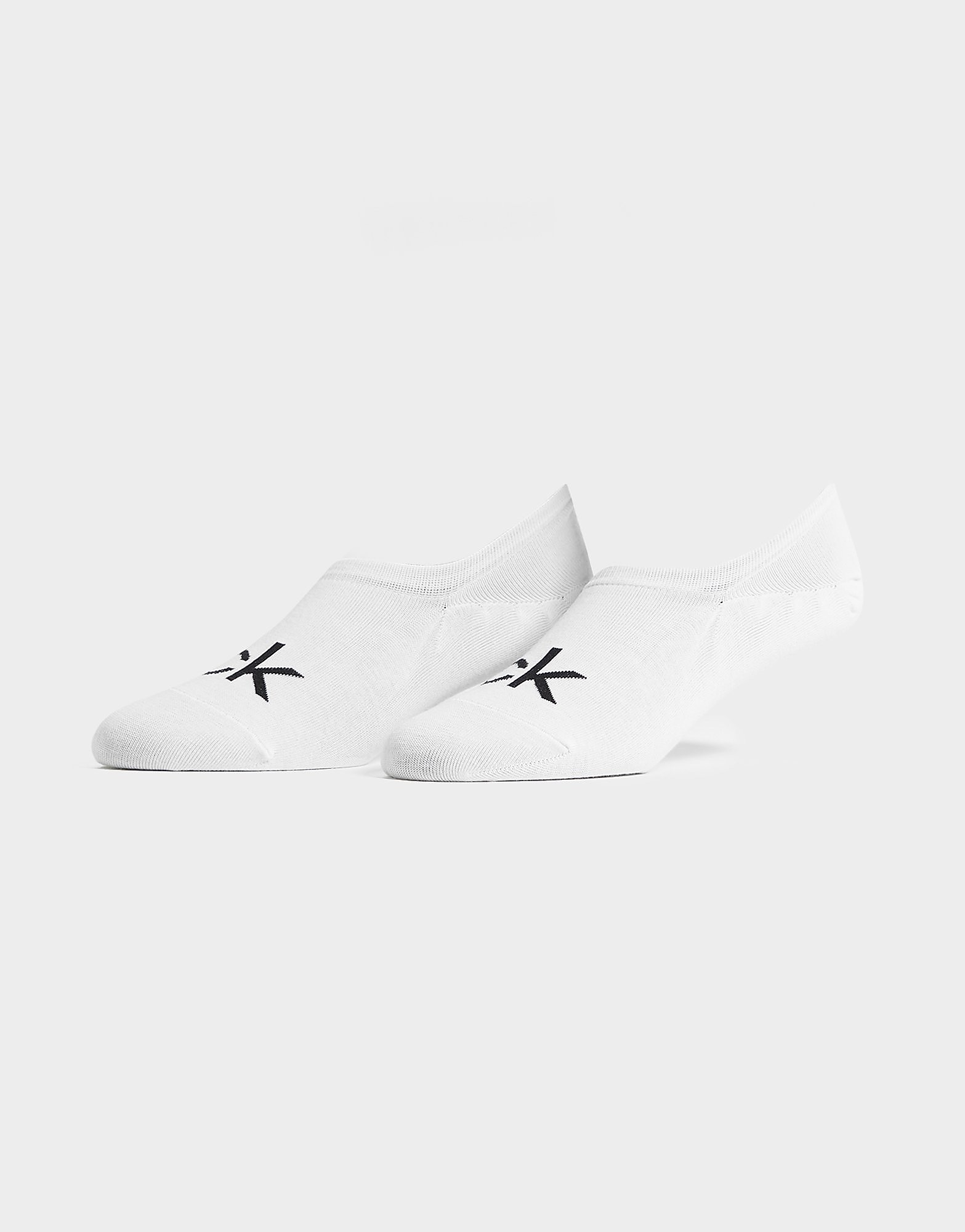 

Calvin Klein CK 2 Pack Invisible Socks - White - Womens, White