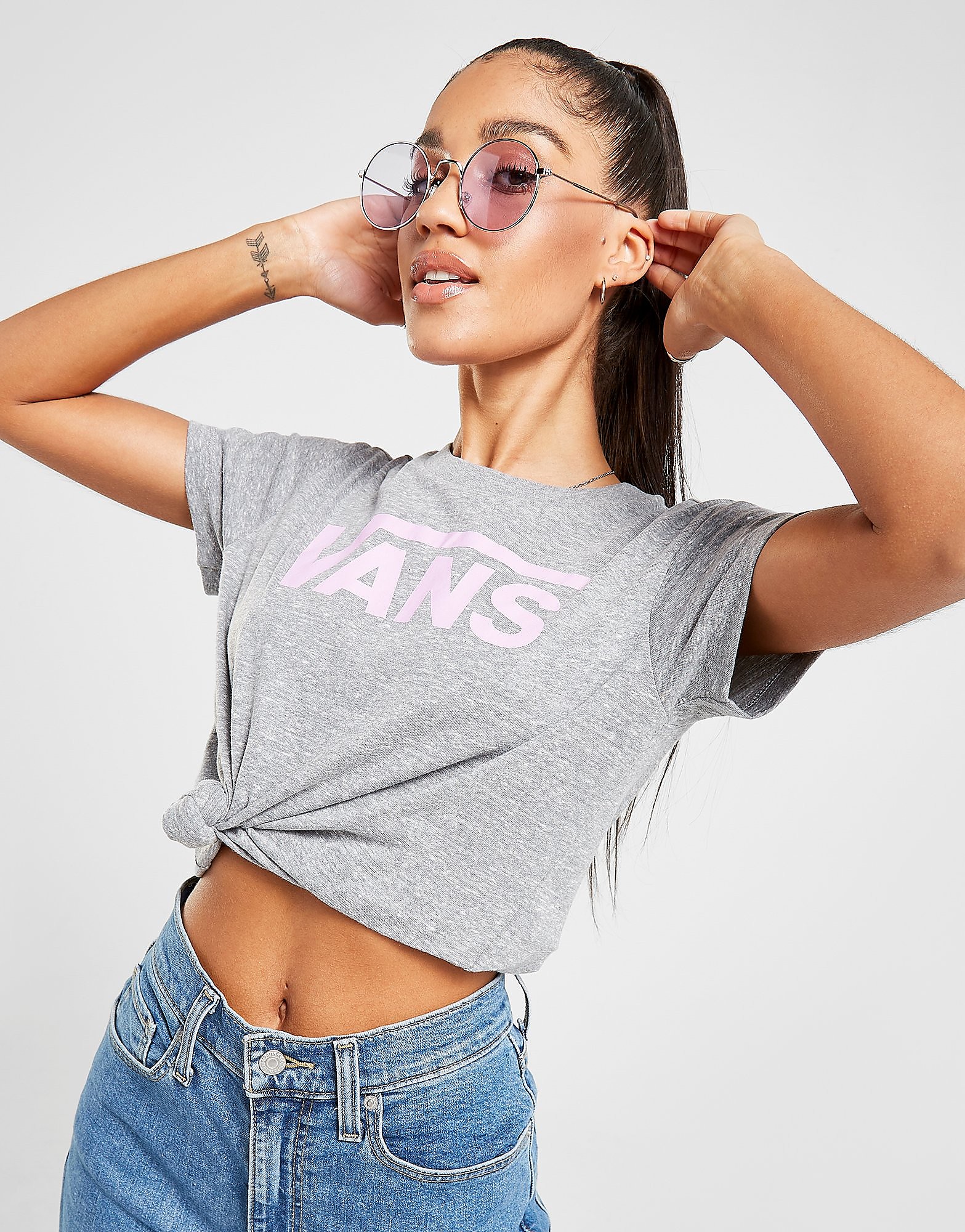 

Vans Flying V Logo T-Shirt - Grey - Womens, Grey