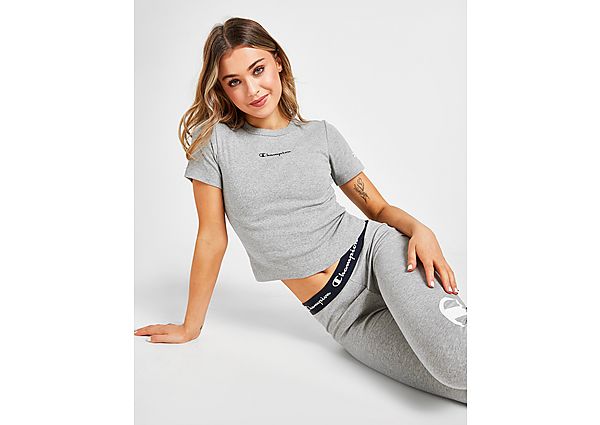 Champion T-Shirt Crop Small Logo Slim Femme