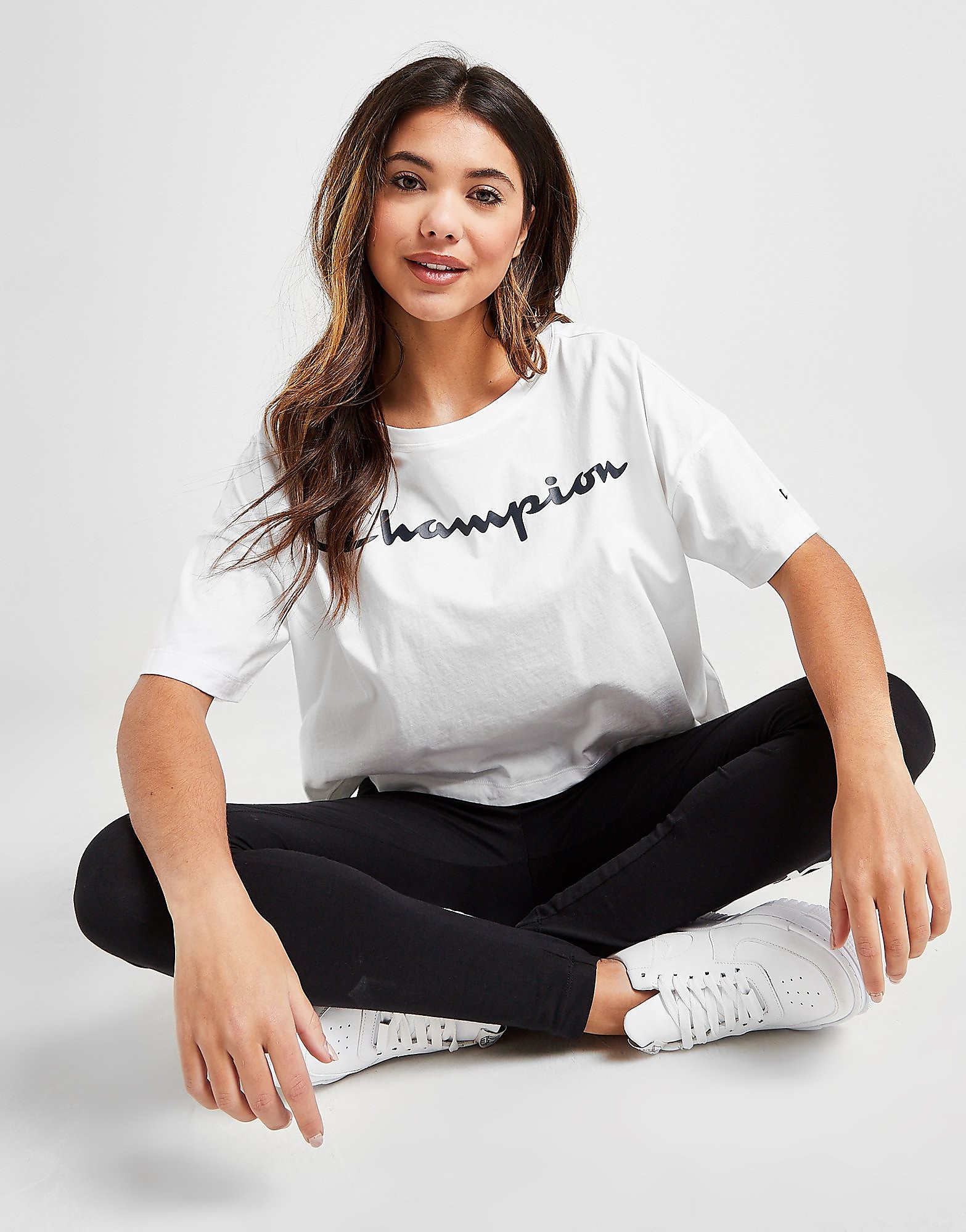 

Champion Boxy Crop T-Shirt - White - Womens, White