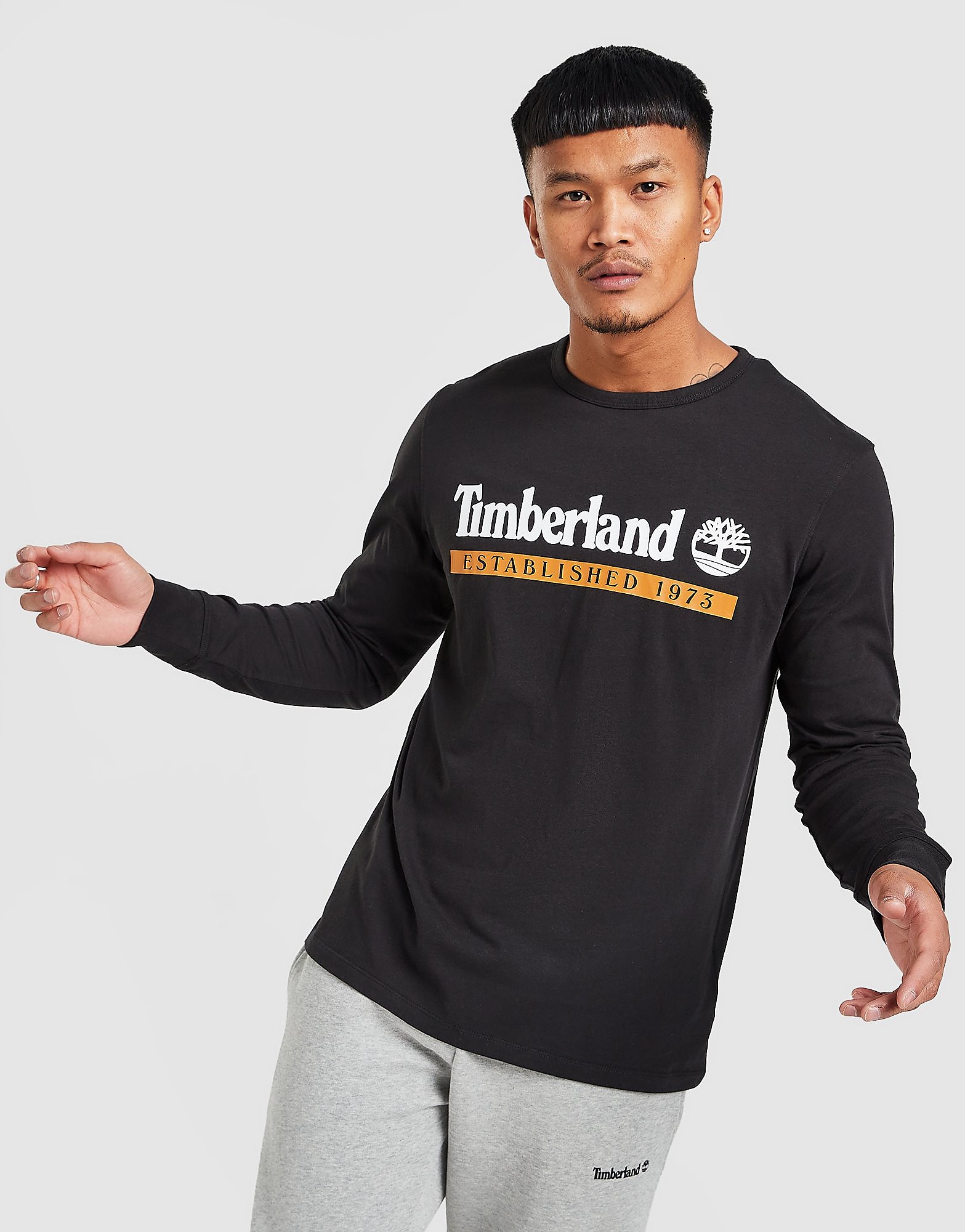 

Timberland Linear Est. 1973 Long Sleeve T-Shirt - Black - Mens, Black