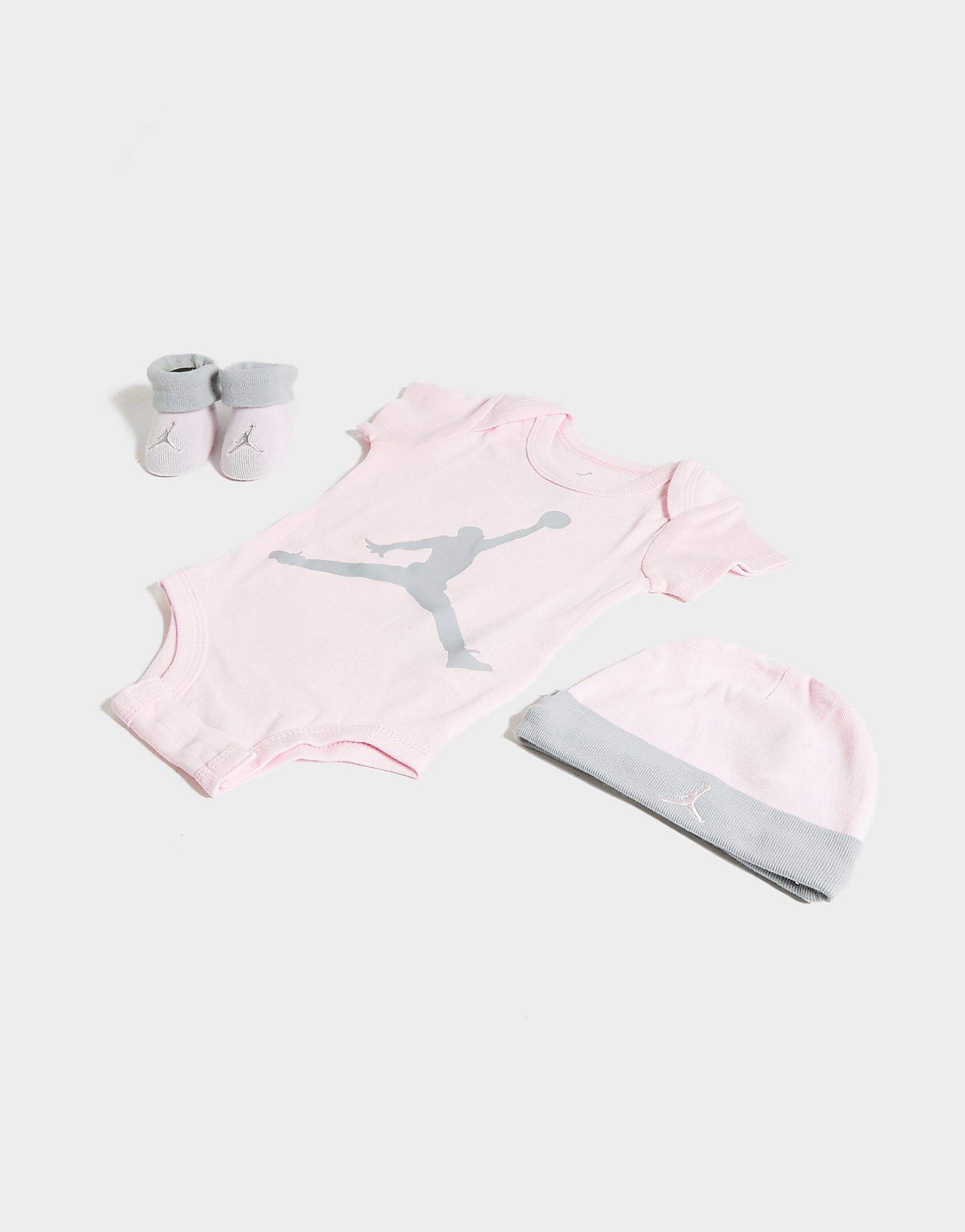 

Jordan 3 Piece Jumpman Set Infant - Pink/Grey - Kids, Pink/Grey