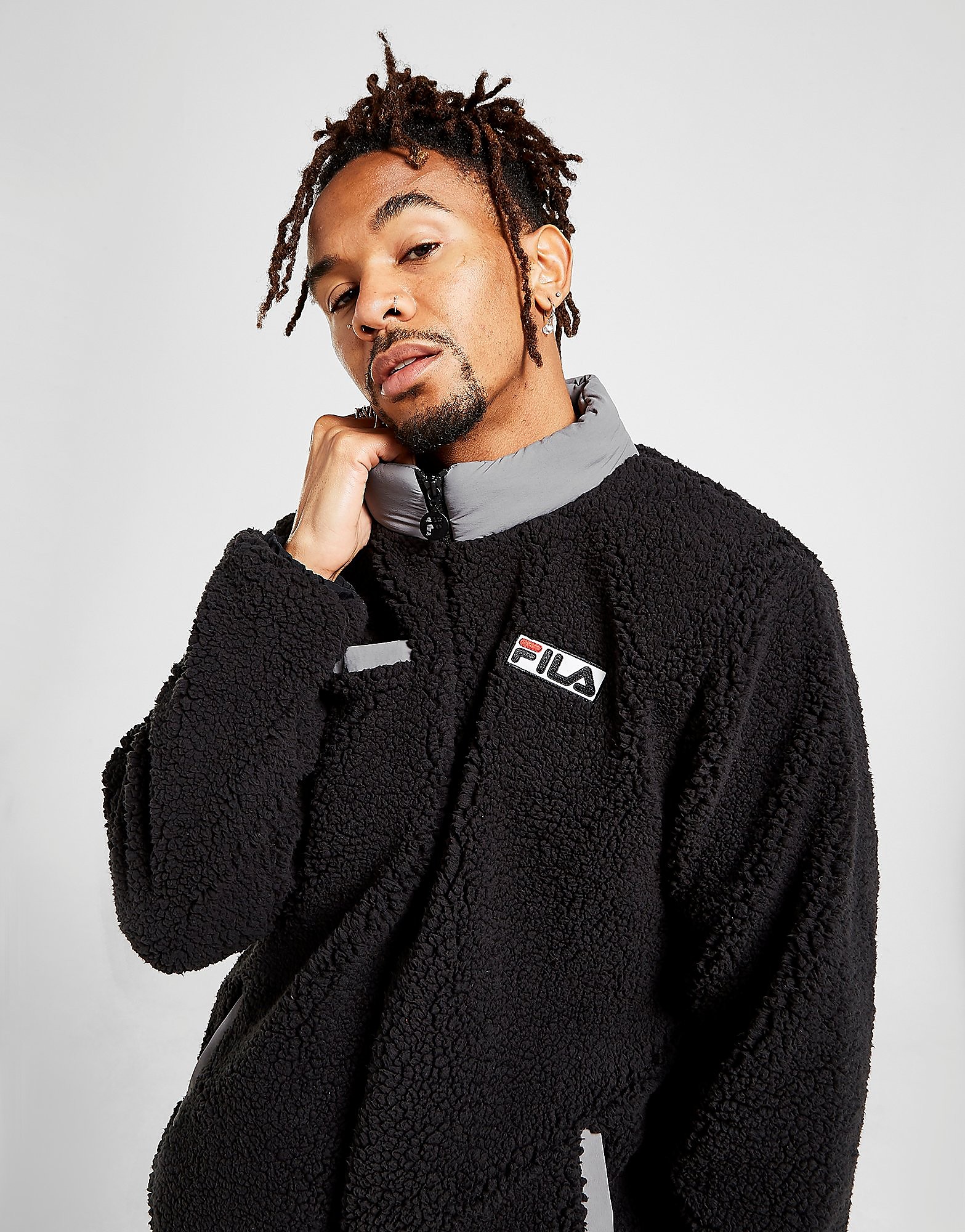 

Fila Gordie Polar Full Zip Fleece - Only at JD - Black/Grey - Mens, Black/Grey