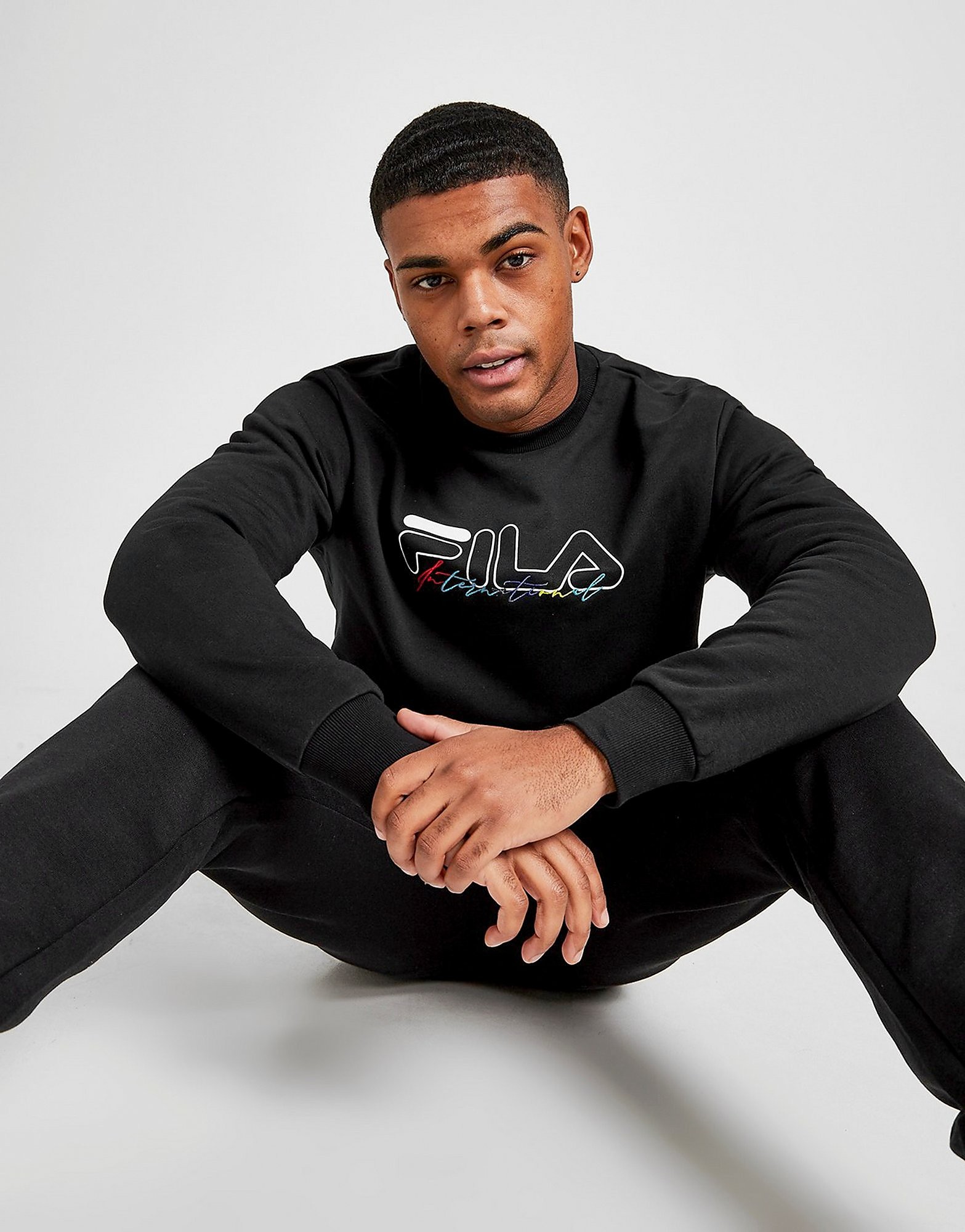 

Fila Colin Crew Sweatshirt - Only at JD - Black - Mens, Black