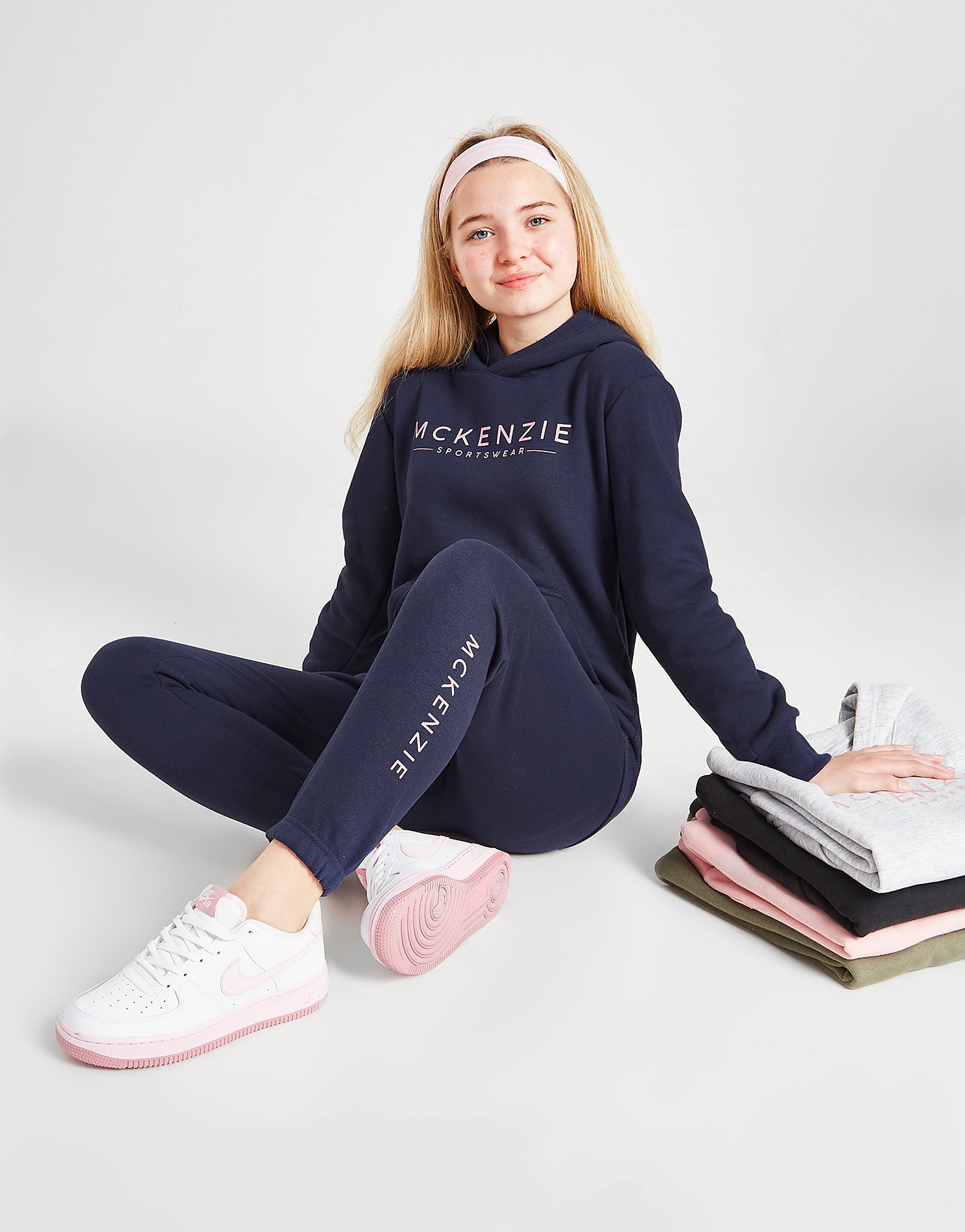 

McKenzie Girls' Essential Hooded Tracksuit Junior - Blue - Kids, Blue
