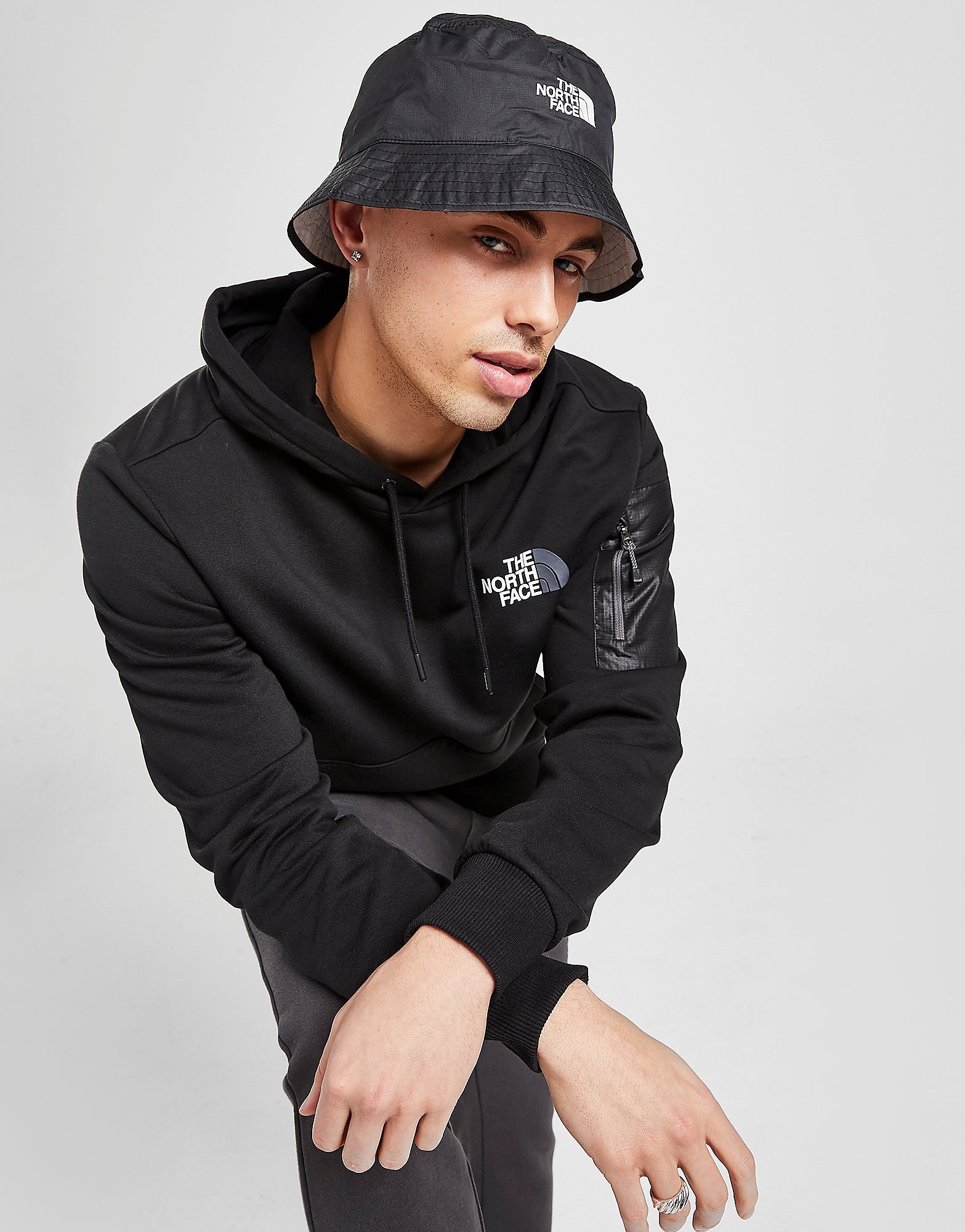 

The North Face Sun Stash Bucket Hat - Black/White - Womens, Black/White