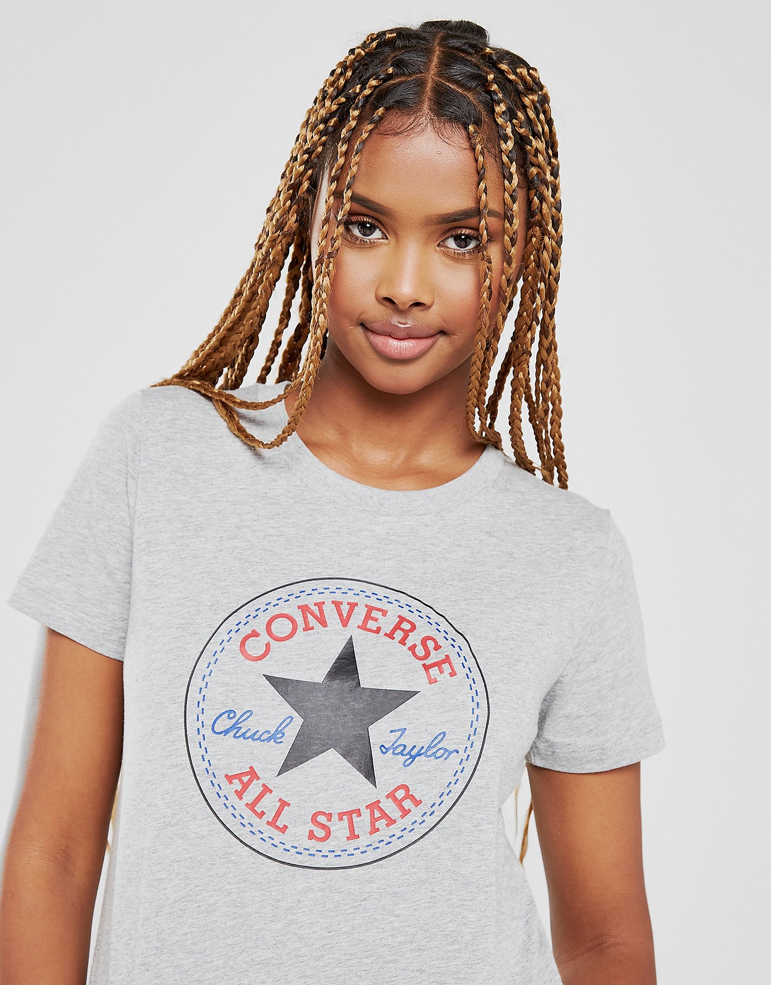 Converse Chuck Taylor T-Shirt - Grey - Womens, Grey
