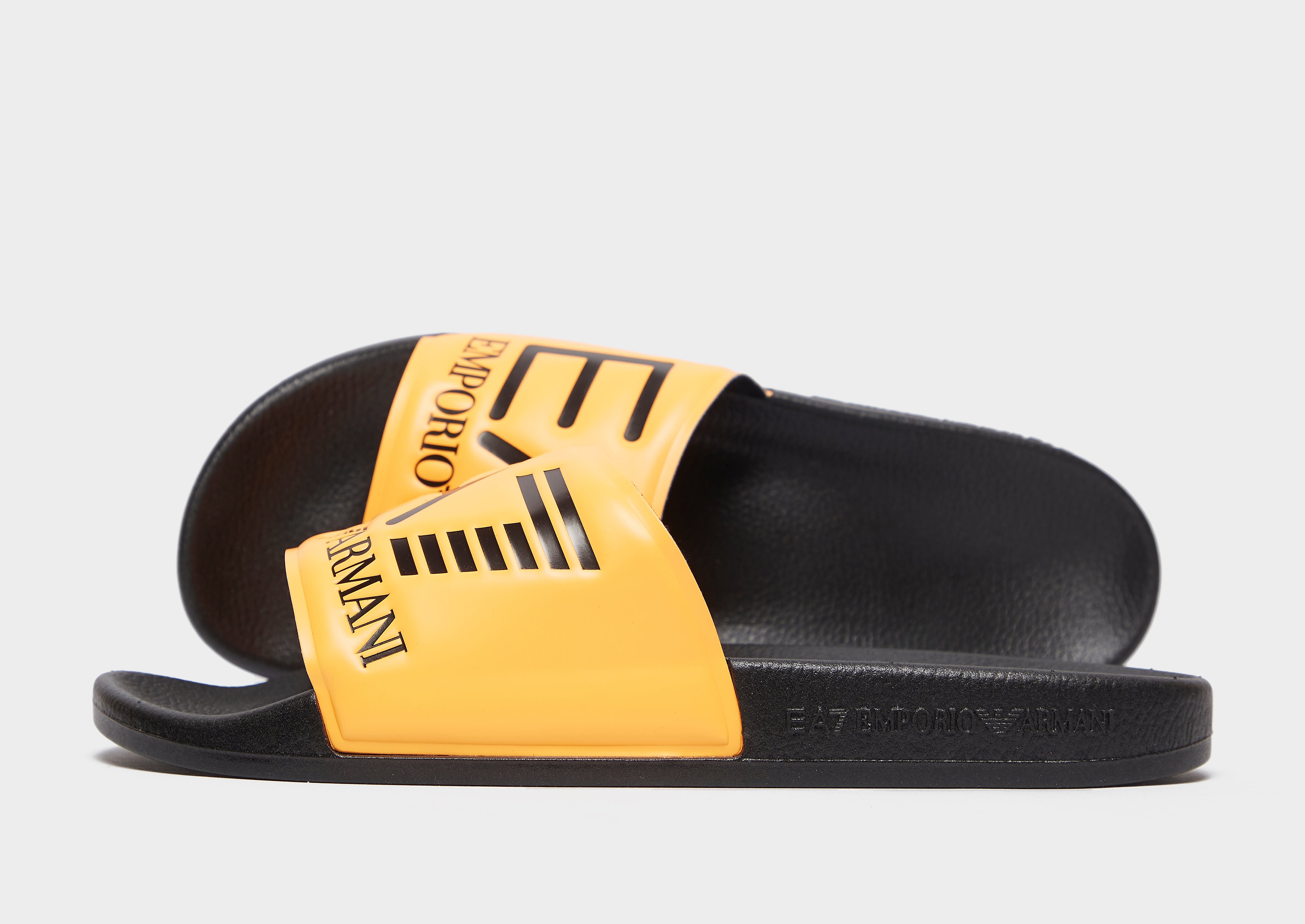 

Emporio Armani EA7 Seaworld Slides - Black/Orange - Mens, Black/Orange