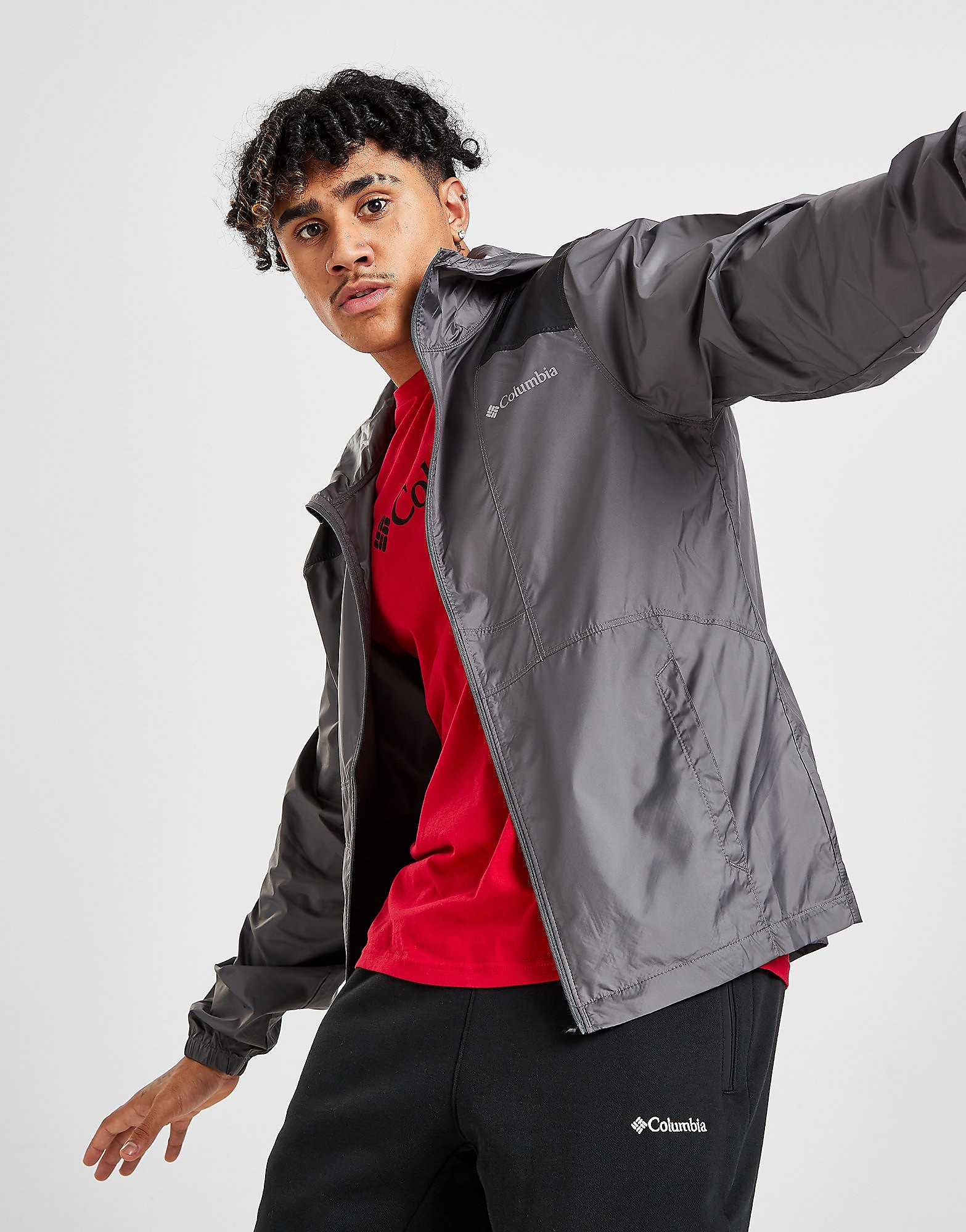 

Columbia Flashback Windbreaker Jacket - Grey/Black - Mens, Grey/Black