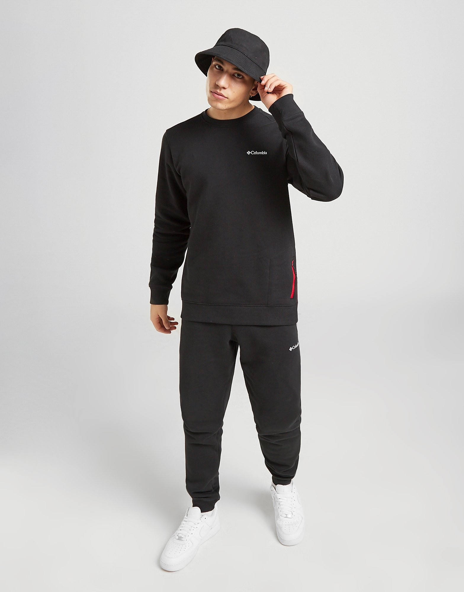 Columbia crew fleece tracksuit - mens, musta, columbia