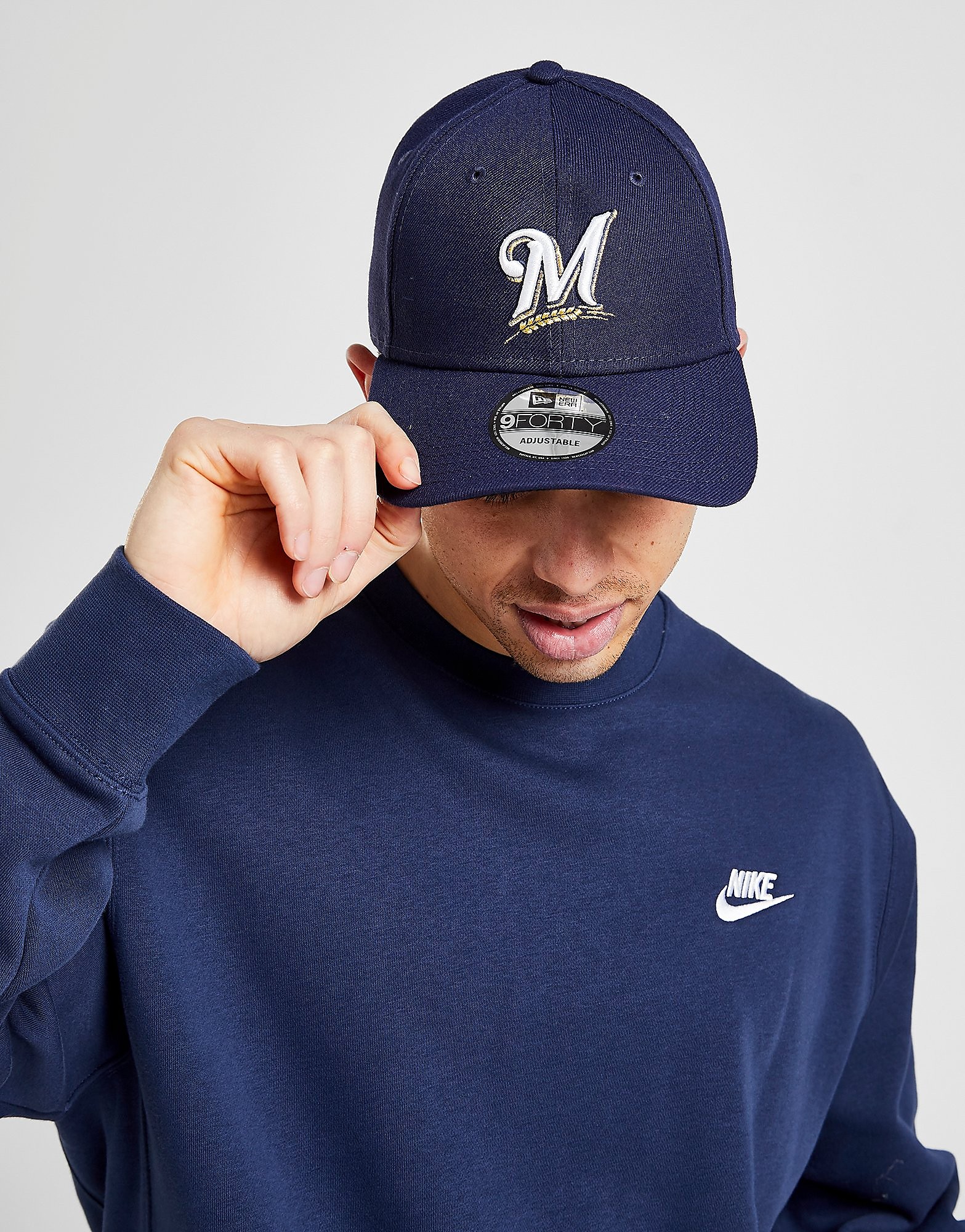 

New Era MLB 9FORTY Milwaukee Brewers Cap - Blue - Mens, Blue