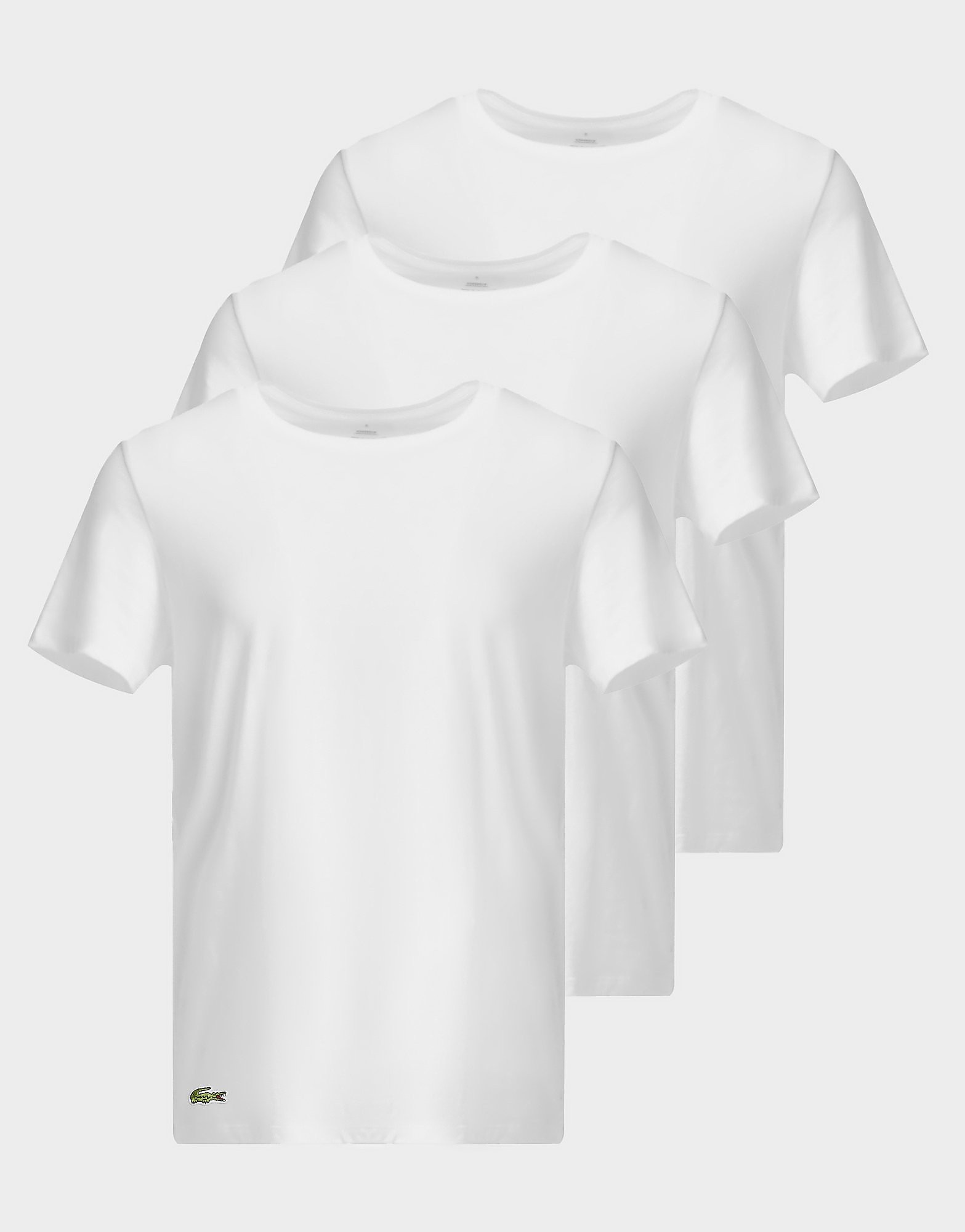 Lacoste 3 Pack Slim T-Shirts - White - Mens, White