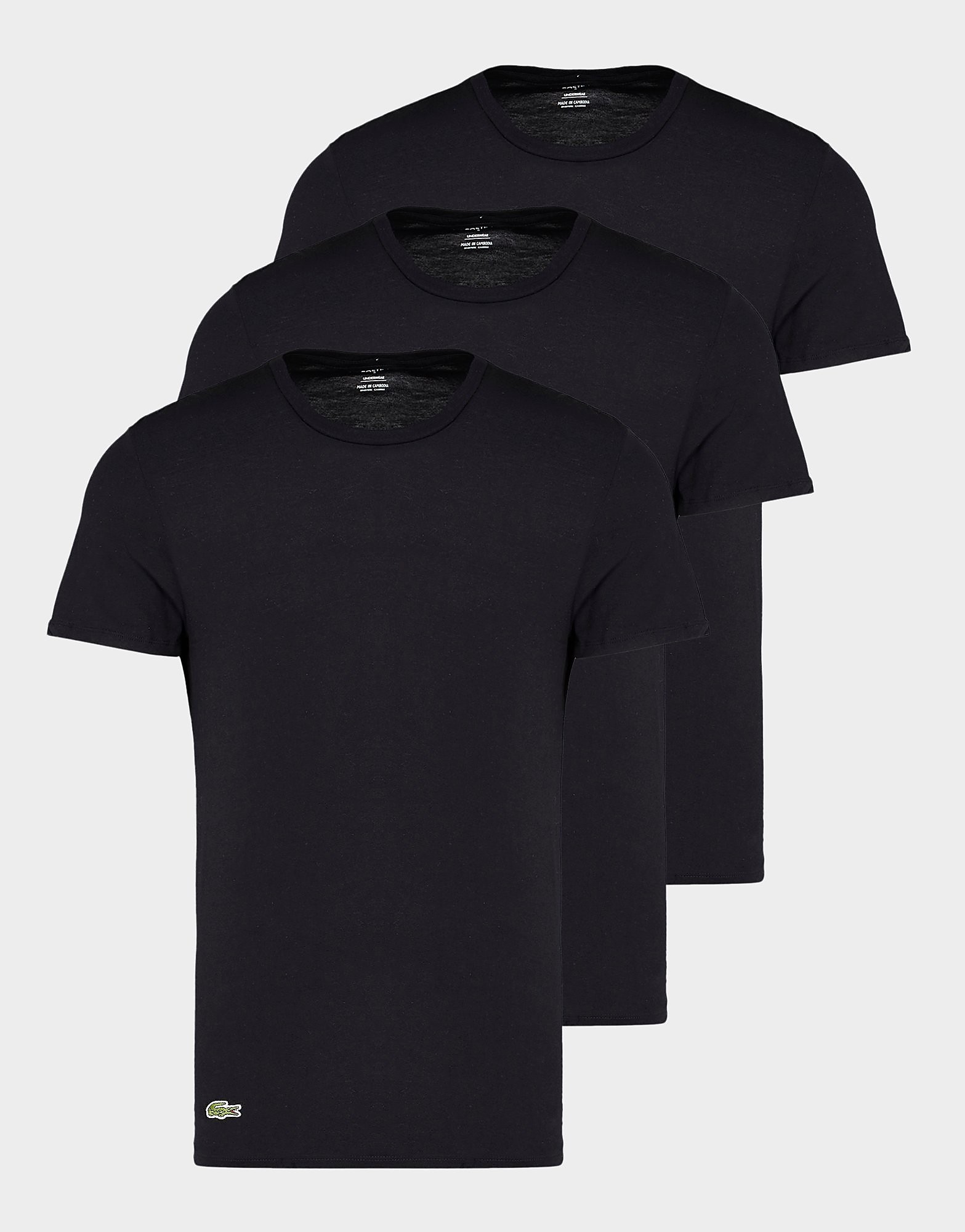 

Lacoste 3 Pack Slim T-Shirts - Black - Mens, Black