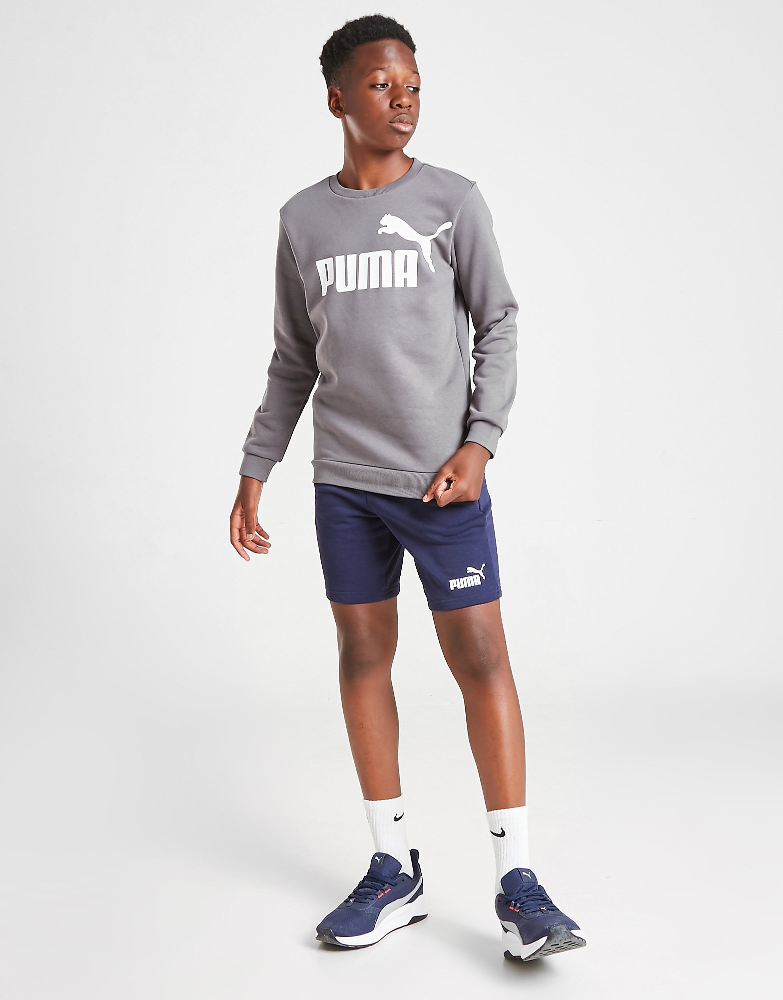 

Puma Core Logo Crew Sweatshirt Junior - Grey - Kids, Grey