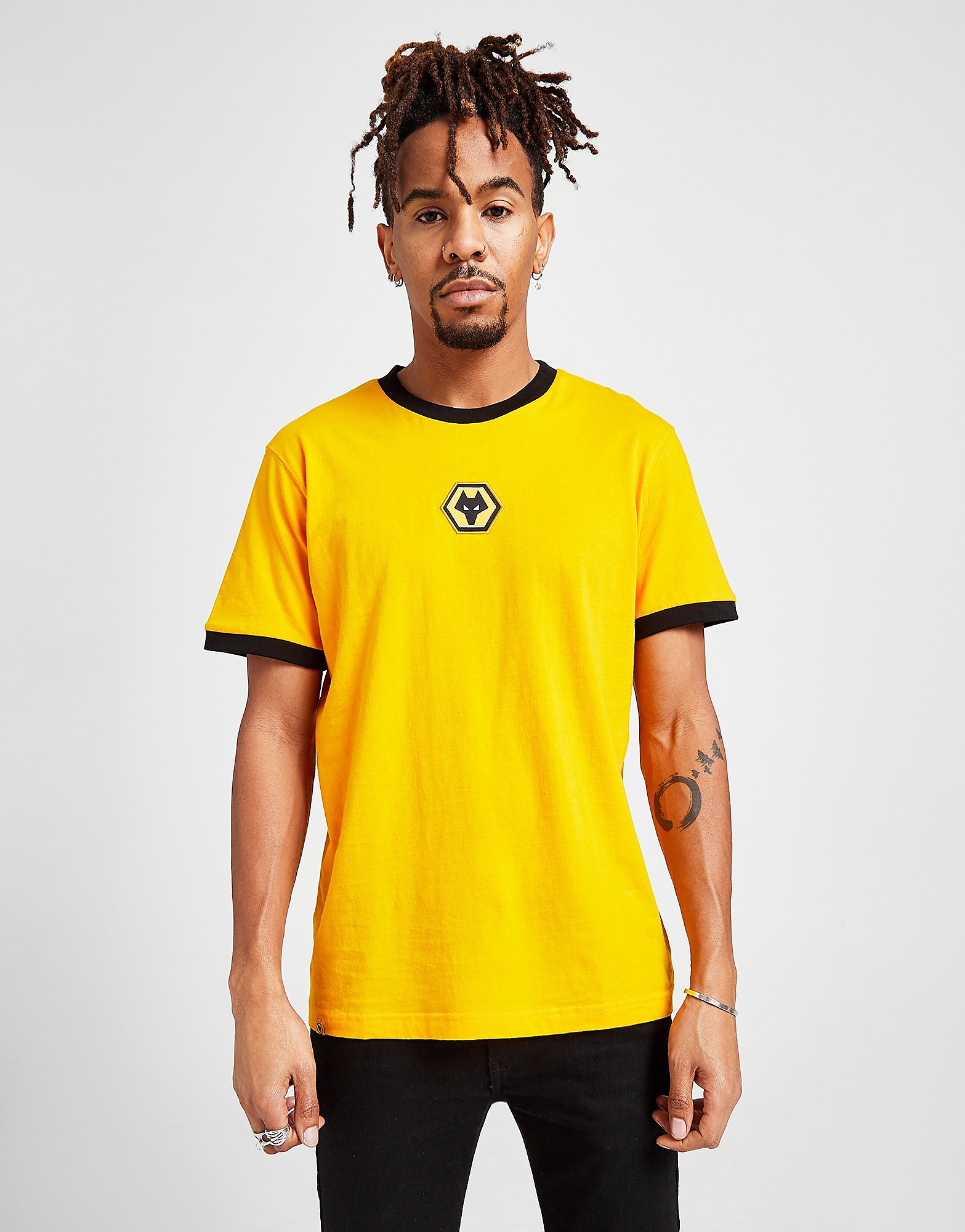 

Official Team Wolverhampton Wanderers FC Crest Logo T-Shirt - Gold/Black - Mens, Gold/Black