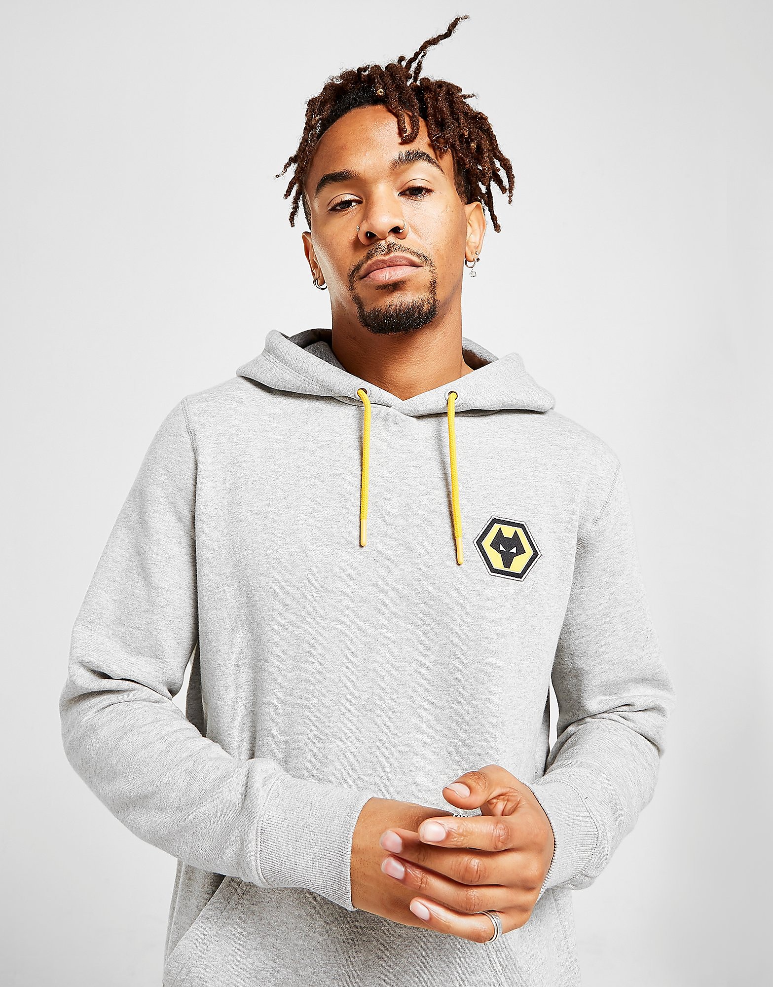 

Official Team Wolverhampton Wanderers FC Essential Hoodie - Grey/Gold - Mens, Grey/Gold