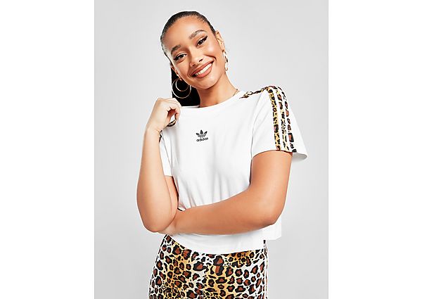 adidas Originals T-shirt Cropped - White, White
