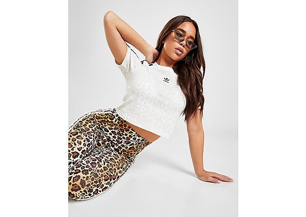 adidas Originals T-shirt Cropped - Multicolor / White / Talc, Multicolor / White / Talc