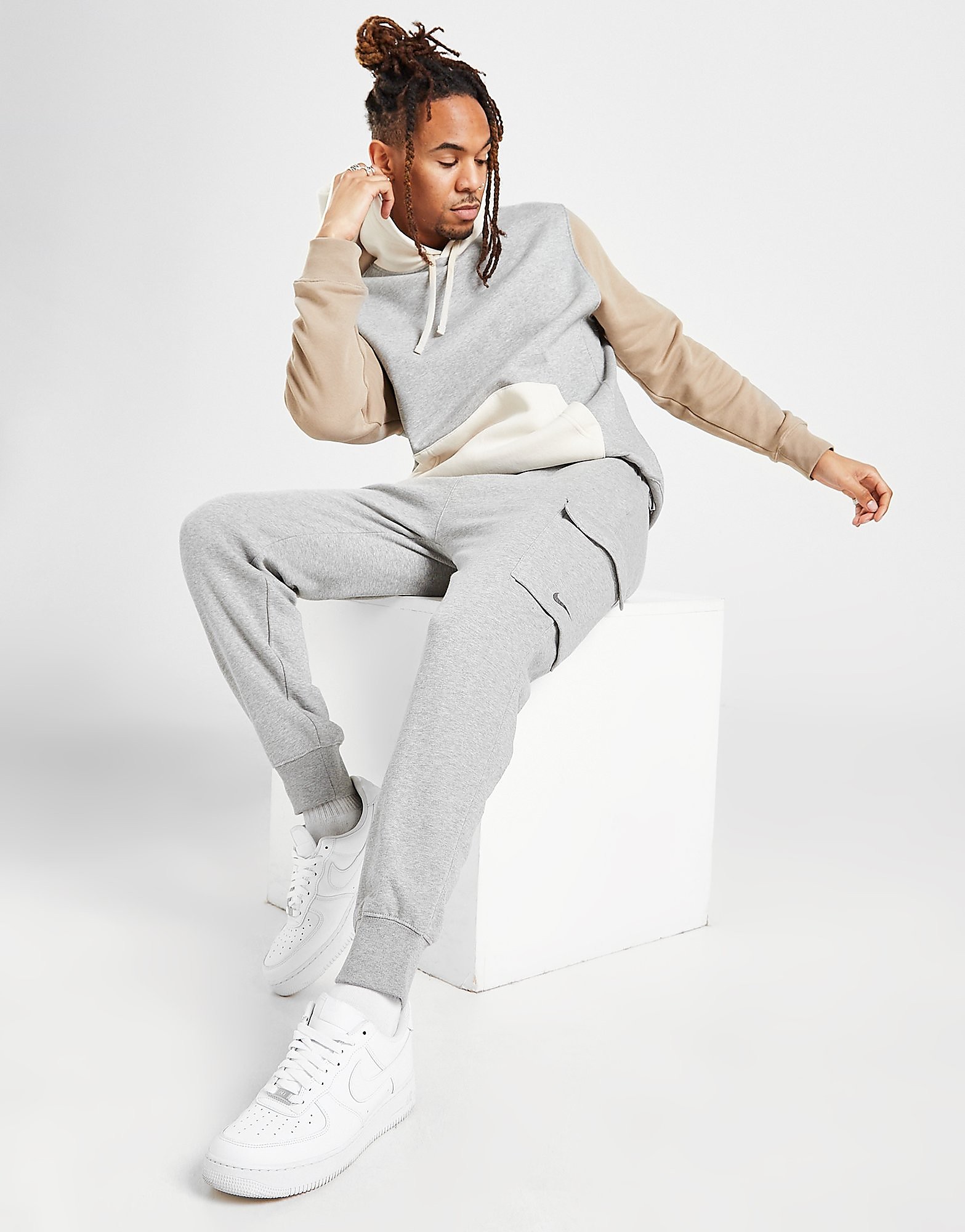 

Nike Fleece Cargo Joggers - Grey - Mens, Grey