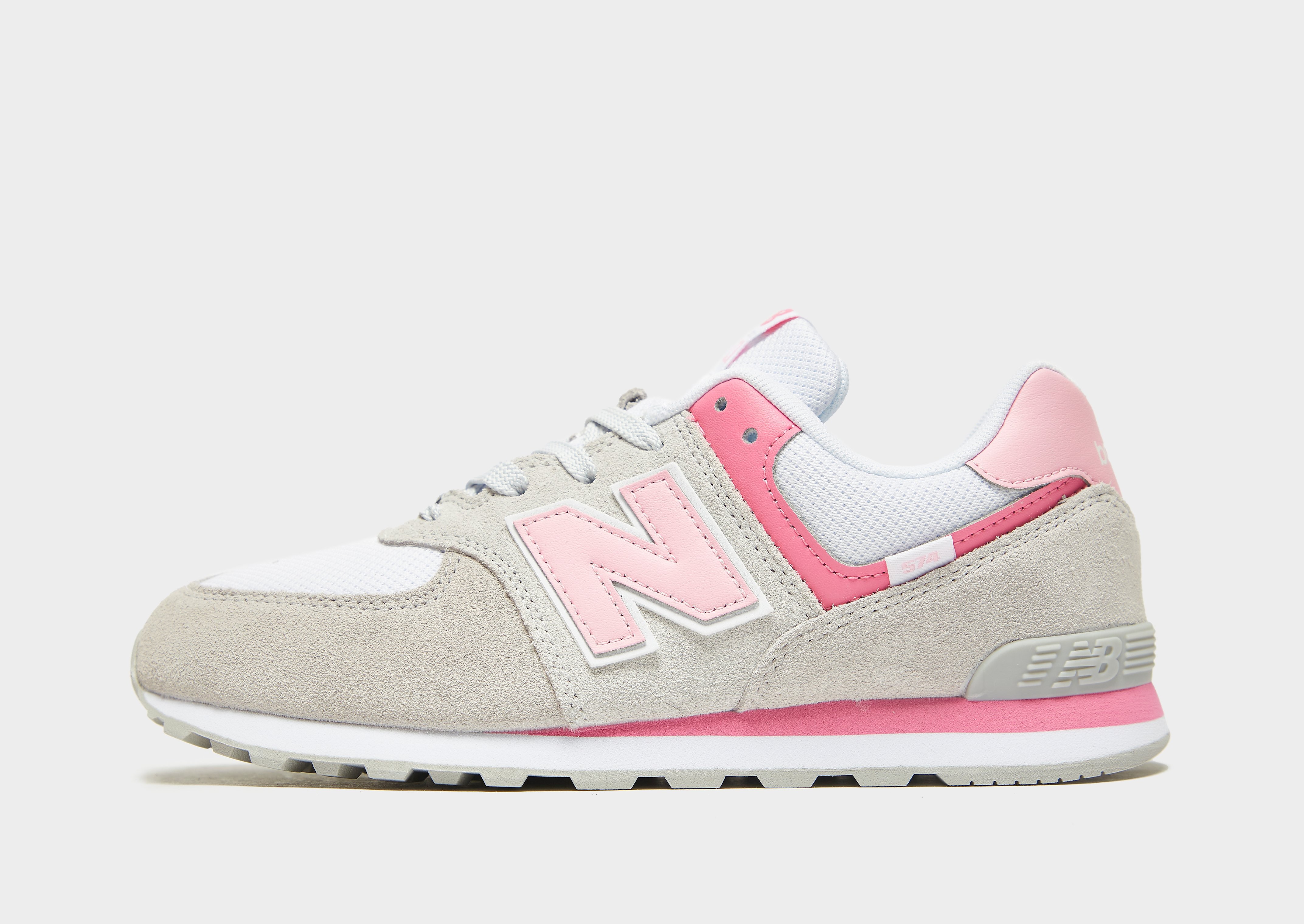 

New Balance 574 Junior - Grey/Pink - Kids, Grey/Pink
