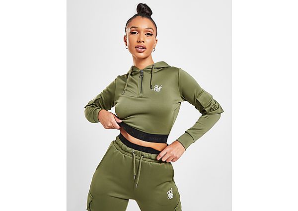 SikSilk Sweat à Capuche Crop Cargo Pocket Femme