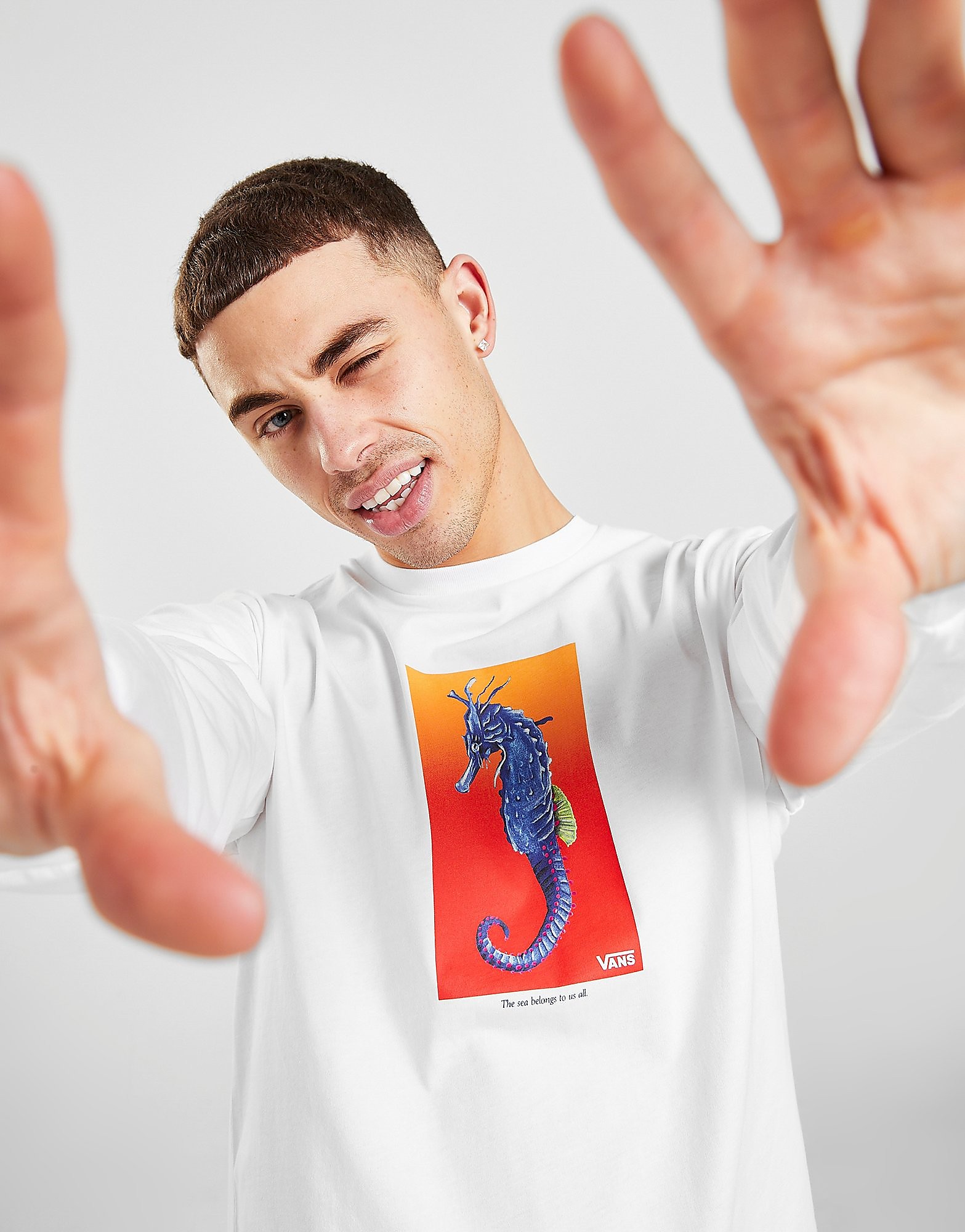 

Vans Seahorse Long Sleeve T-Shirt - White - Mens, White