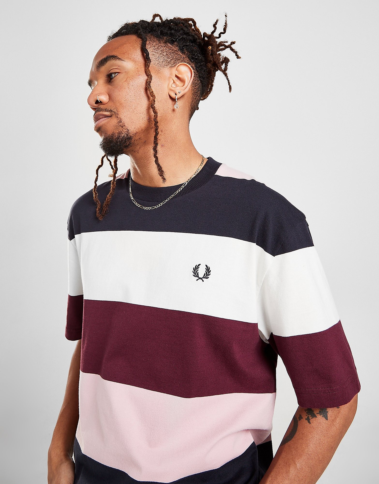 

Fred Perry Bold Stripe T-Shirt - Multi Coloured - Mens, Multi Coloured