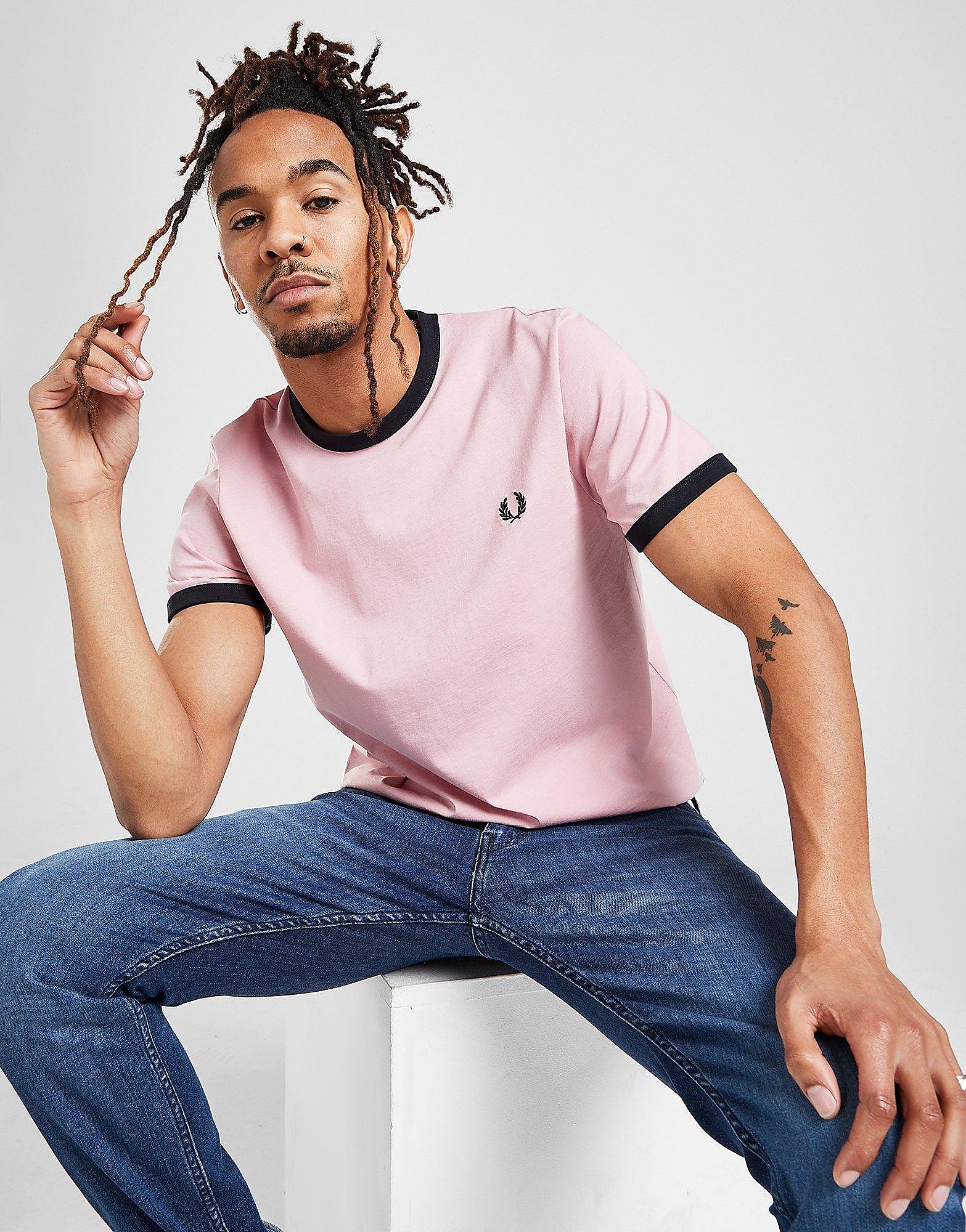 

Fred Perry Ringer T-Shirt - Pink/PNK - Mens, Pink/PNK