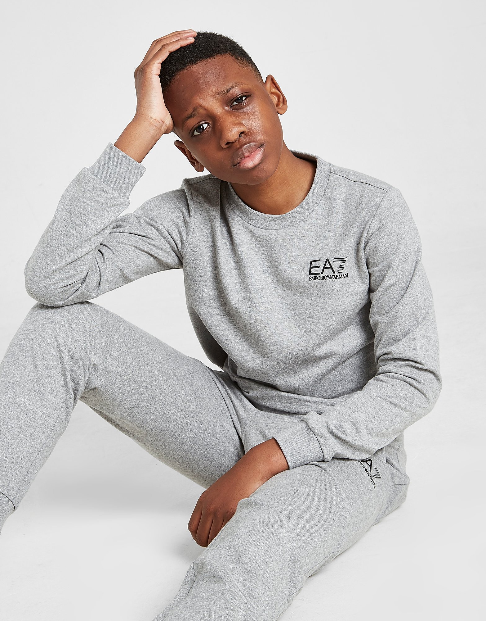 Emporio armani ea7 core crew sweatshirt junior kids harmaa