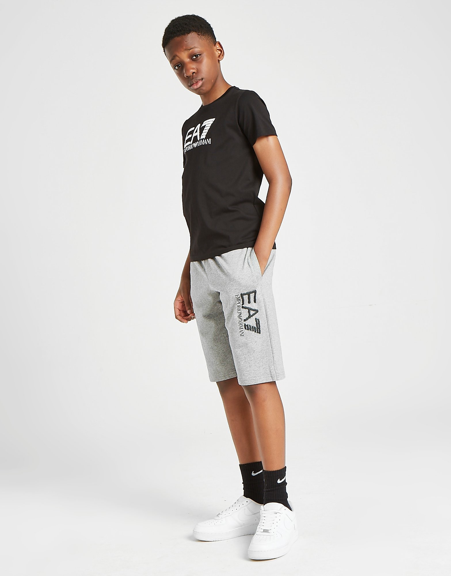 

Emporio Armani EA7 Visibility French Terry Shorts Junior - Grey - Kids, Grey