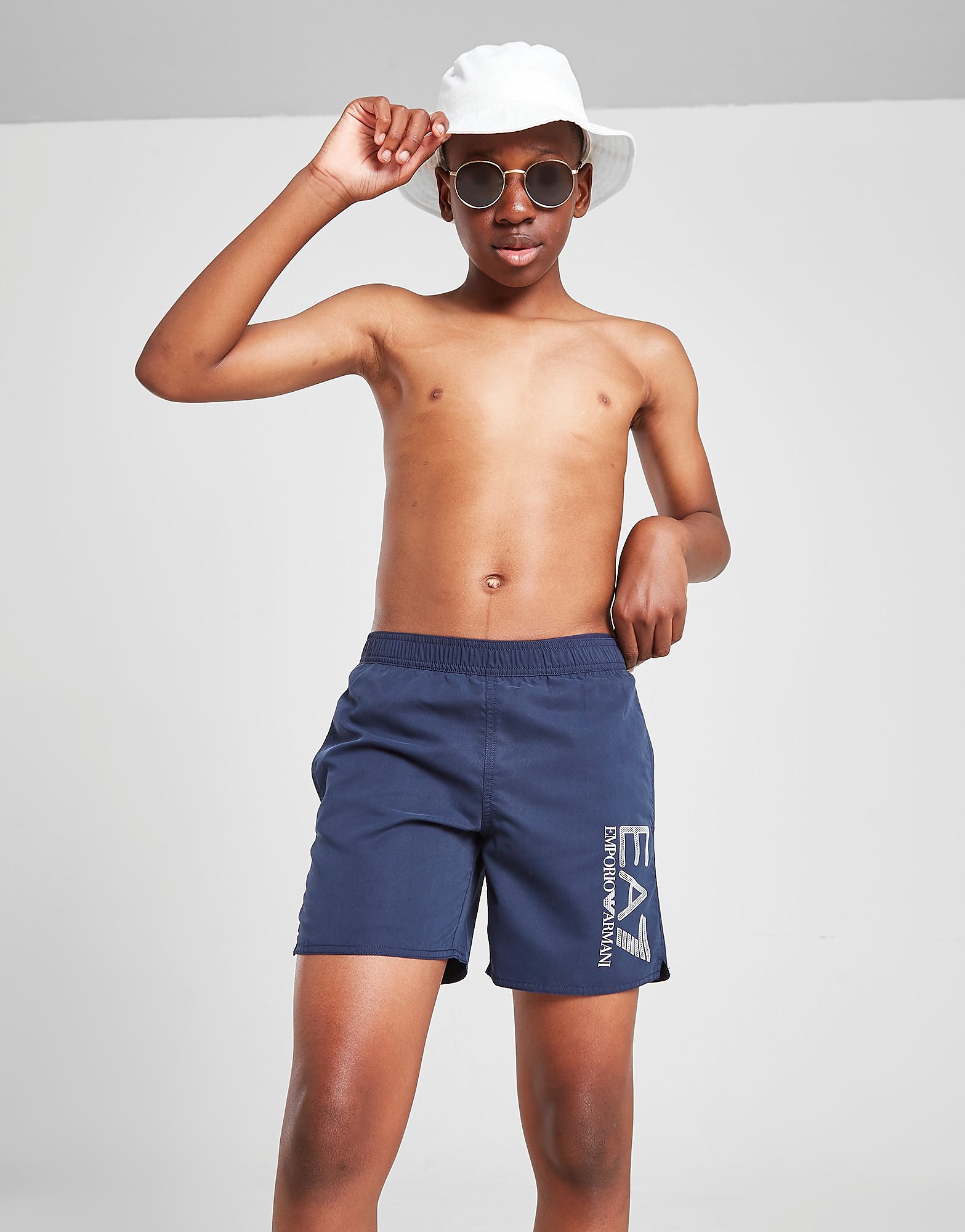 

Emporio Armani EA7 Visibility Logo Swim Shorts Junior - Navy - Kids, Navy