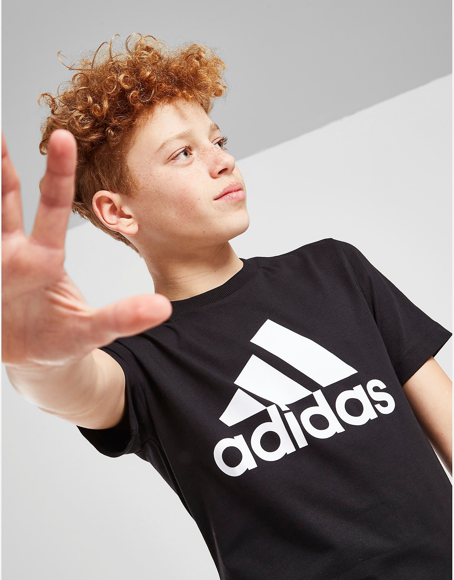 

adidas Logo T-Shirt Junior - Black / White - Kids, Black / White