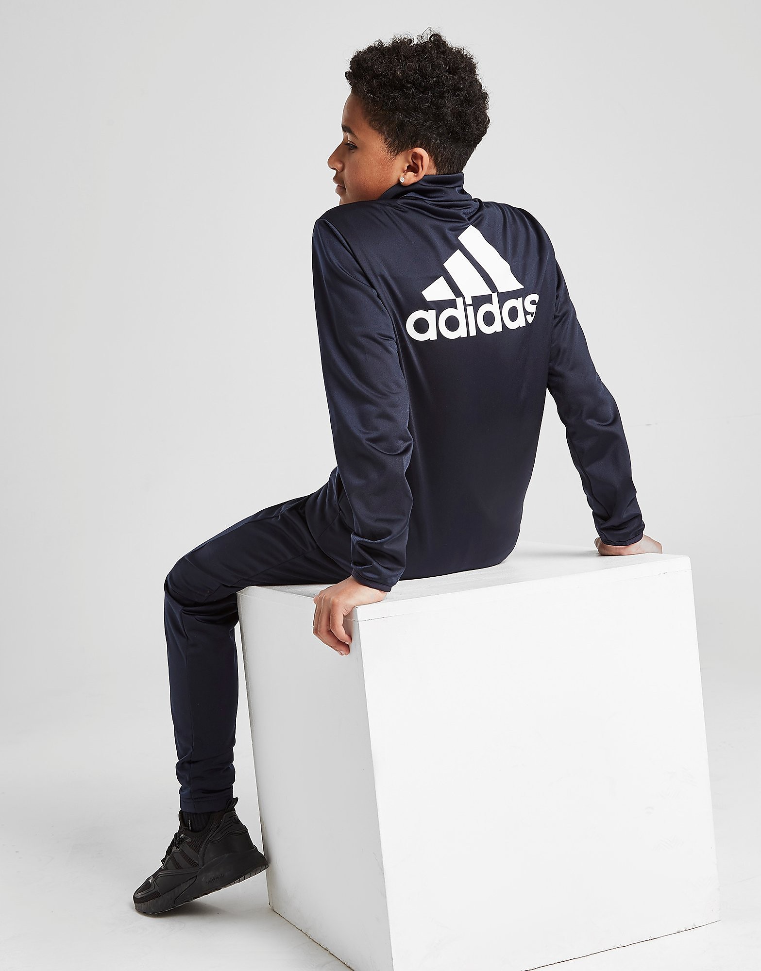 

adidas Badge of Sport Poly Tracksuit Junior - Legend Ink / White - Kids, Legend Ink / White