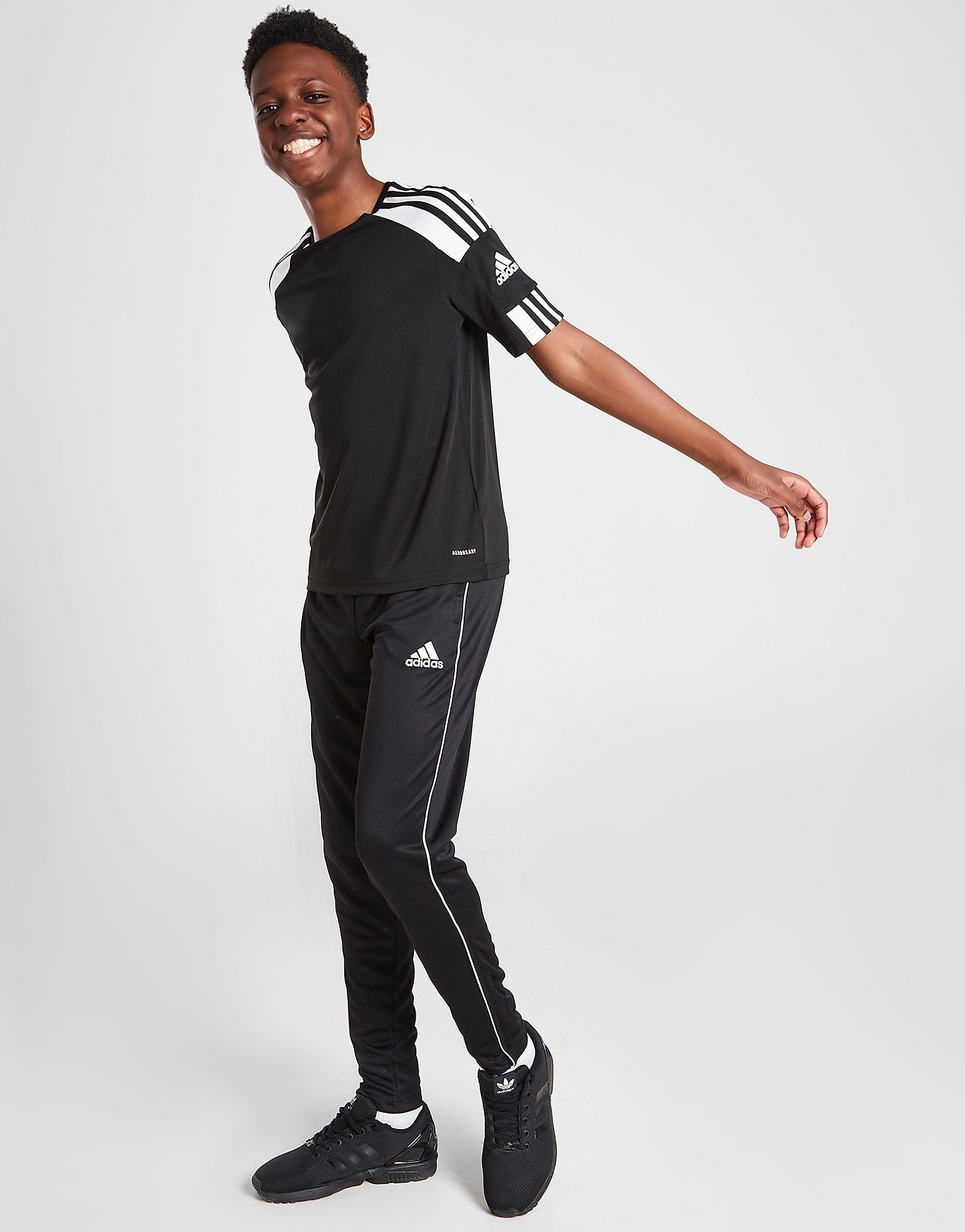 

adidas Core18 Training Track Pants Junior - Black / White, Black / White